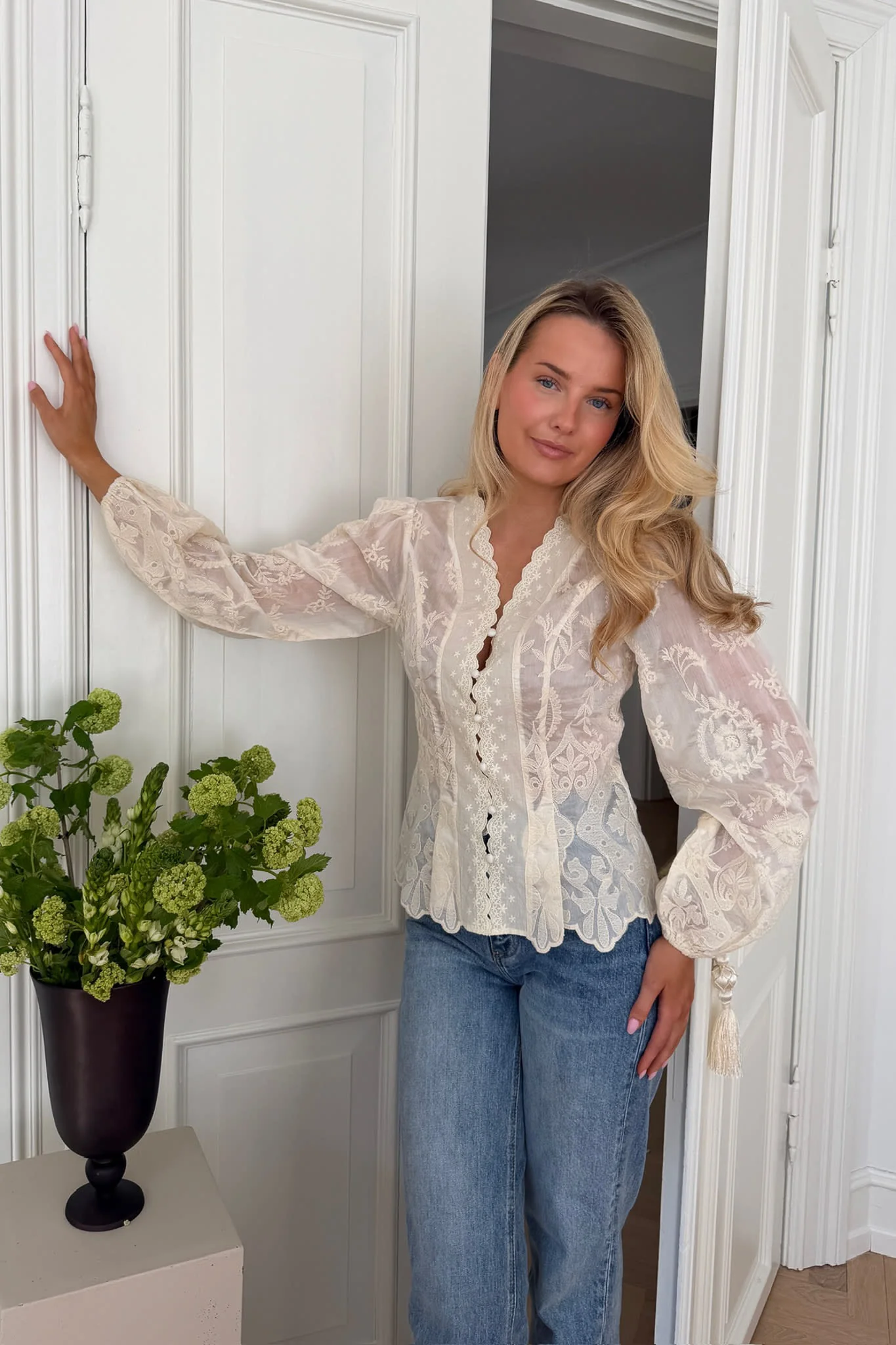 HazelIC Shirt - Vintage Off White Lace - Image 8