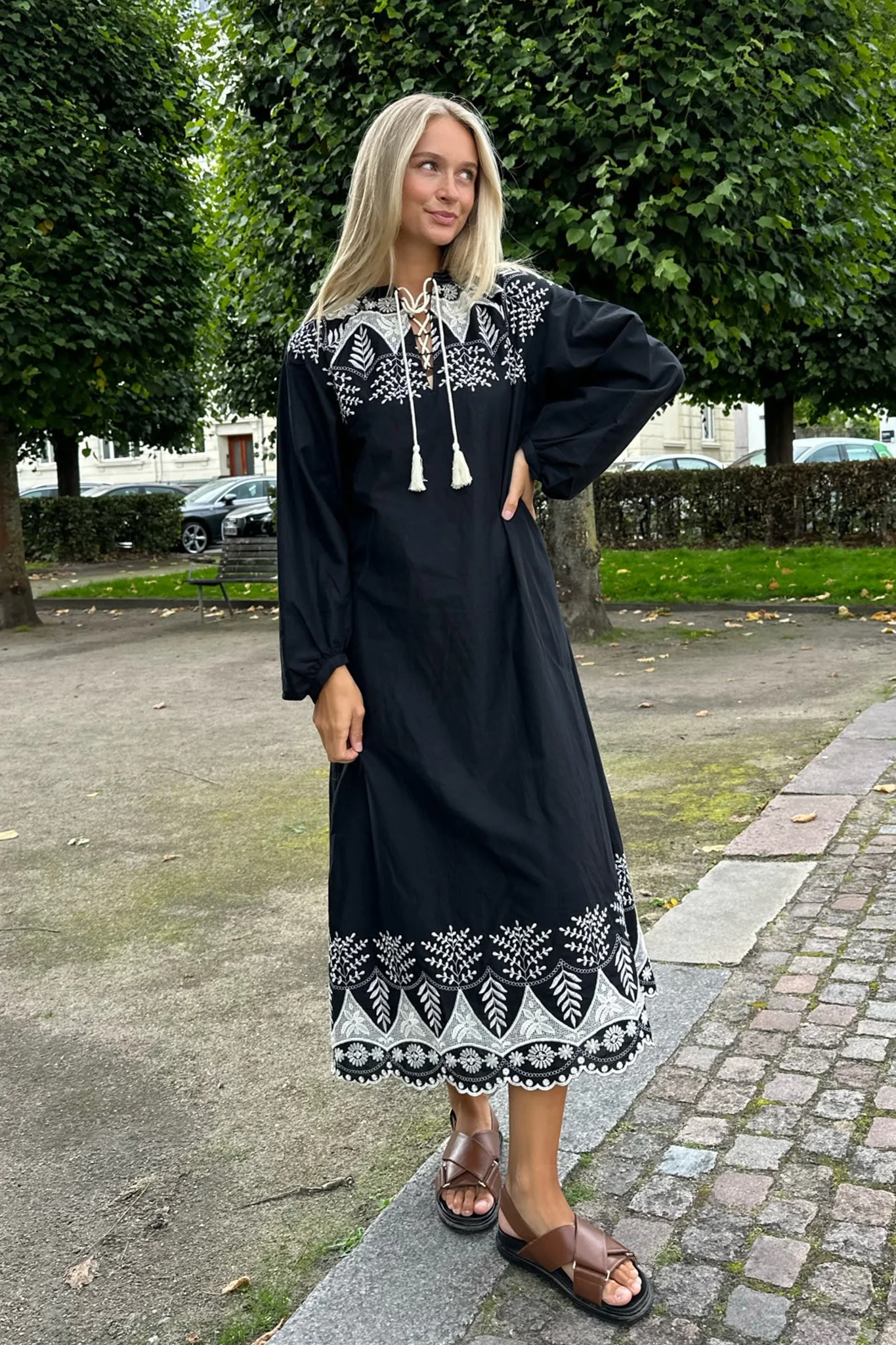 HollieIC Dress - Black Embroidery