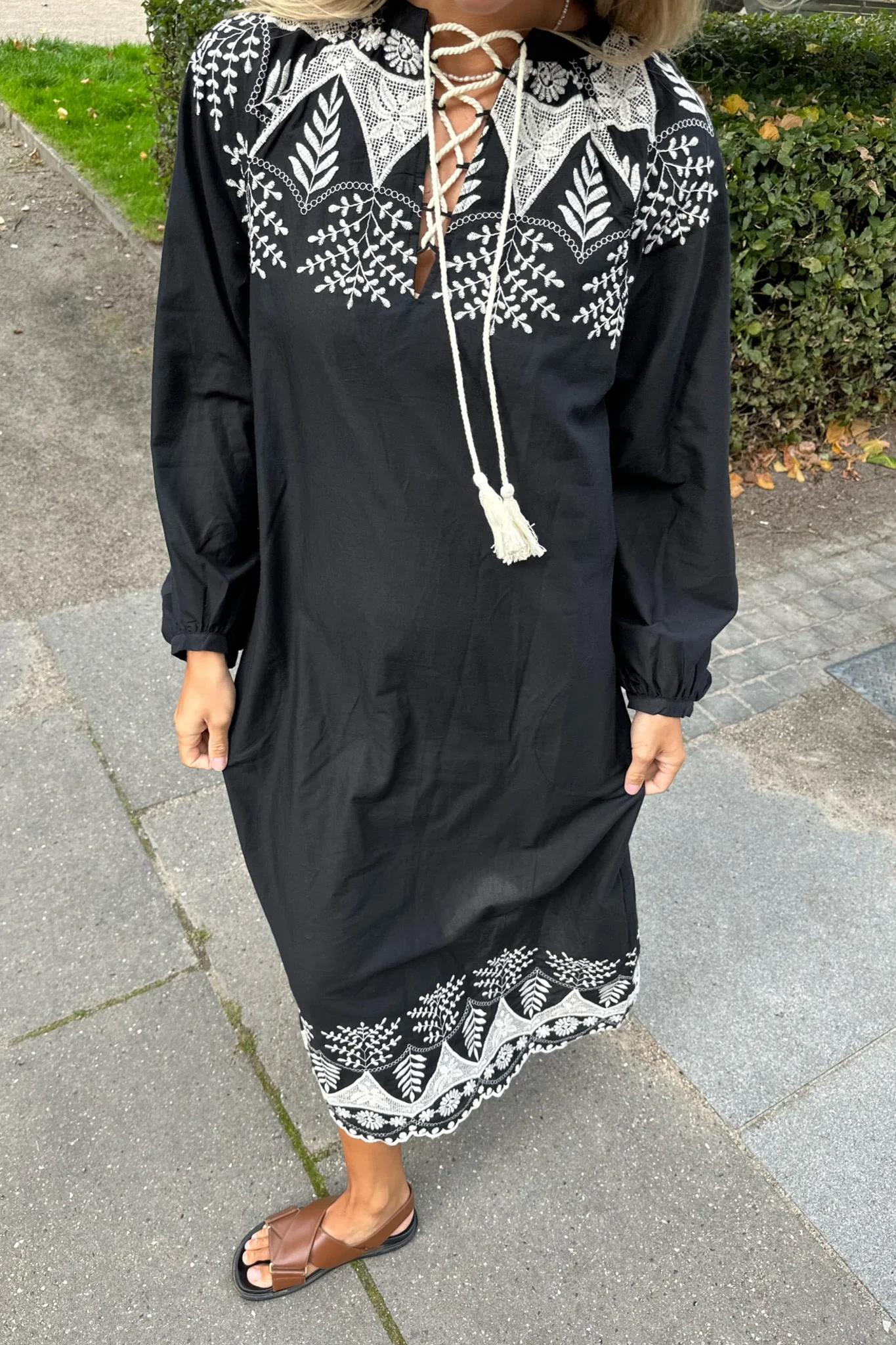 HollieIC Dress - Black Embroidery - Image 6
