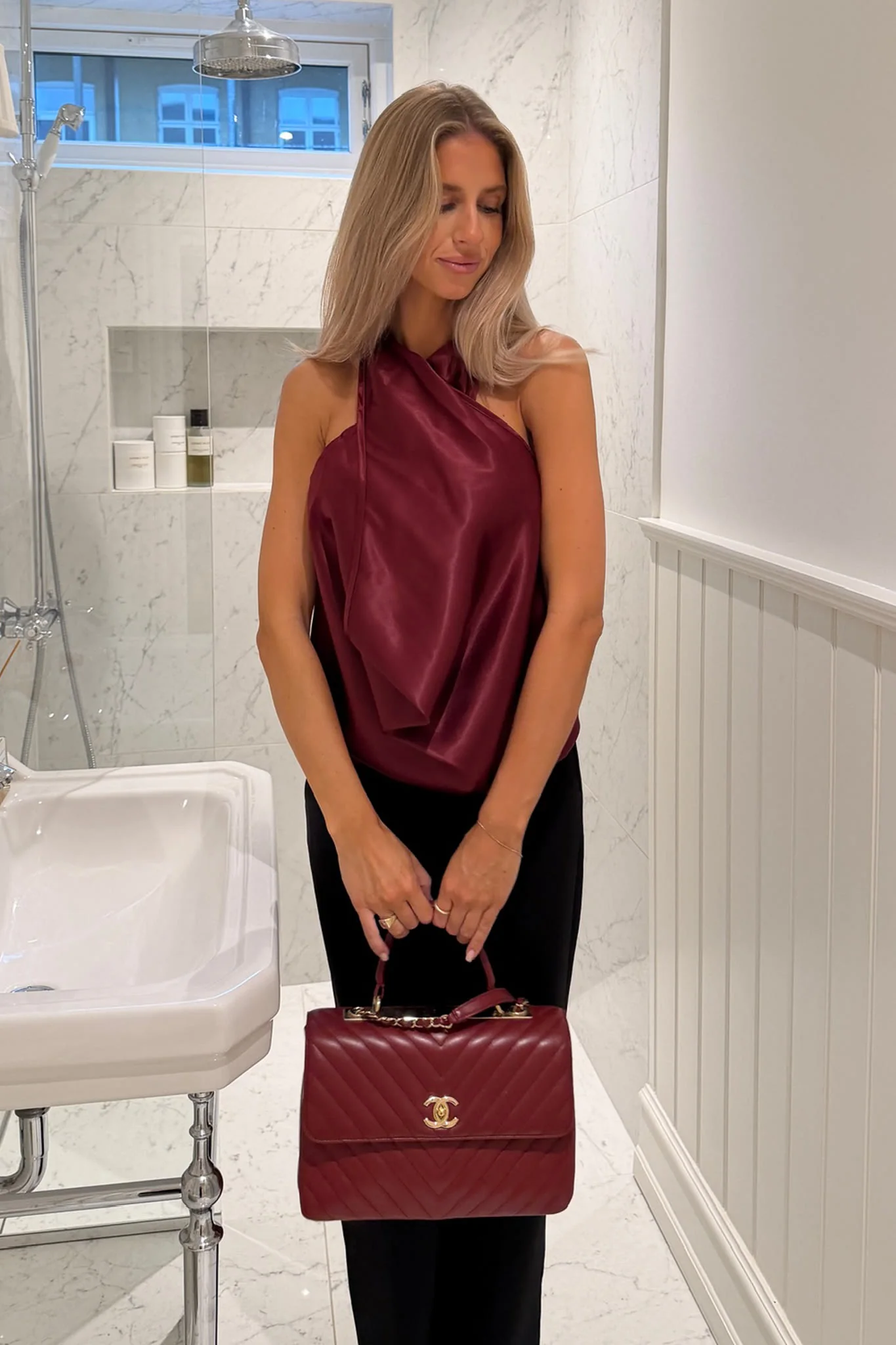HollyIC Wrap Top - Bordeaux - Image 8