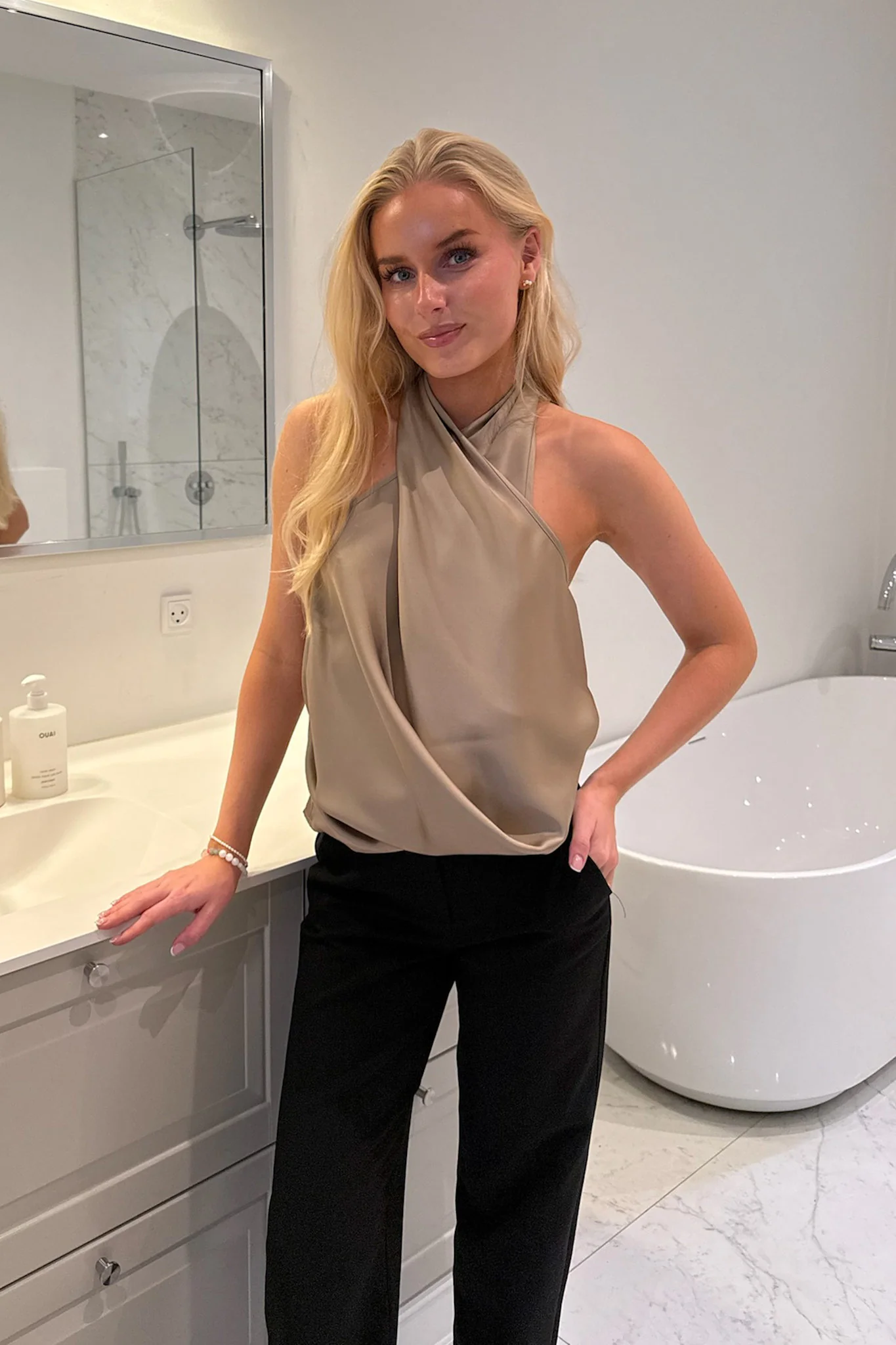 HollyIC Wrap Top - Champagne