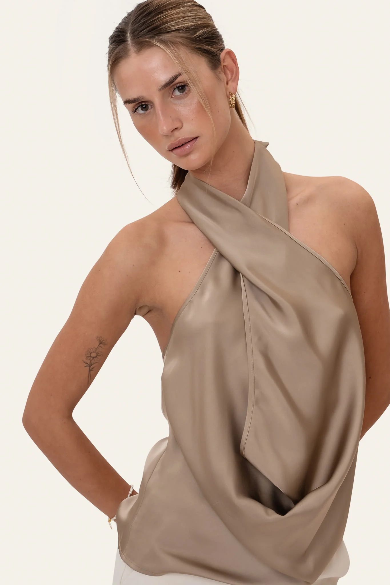 HollyIC Wrap Top - Champagne - Image 4
