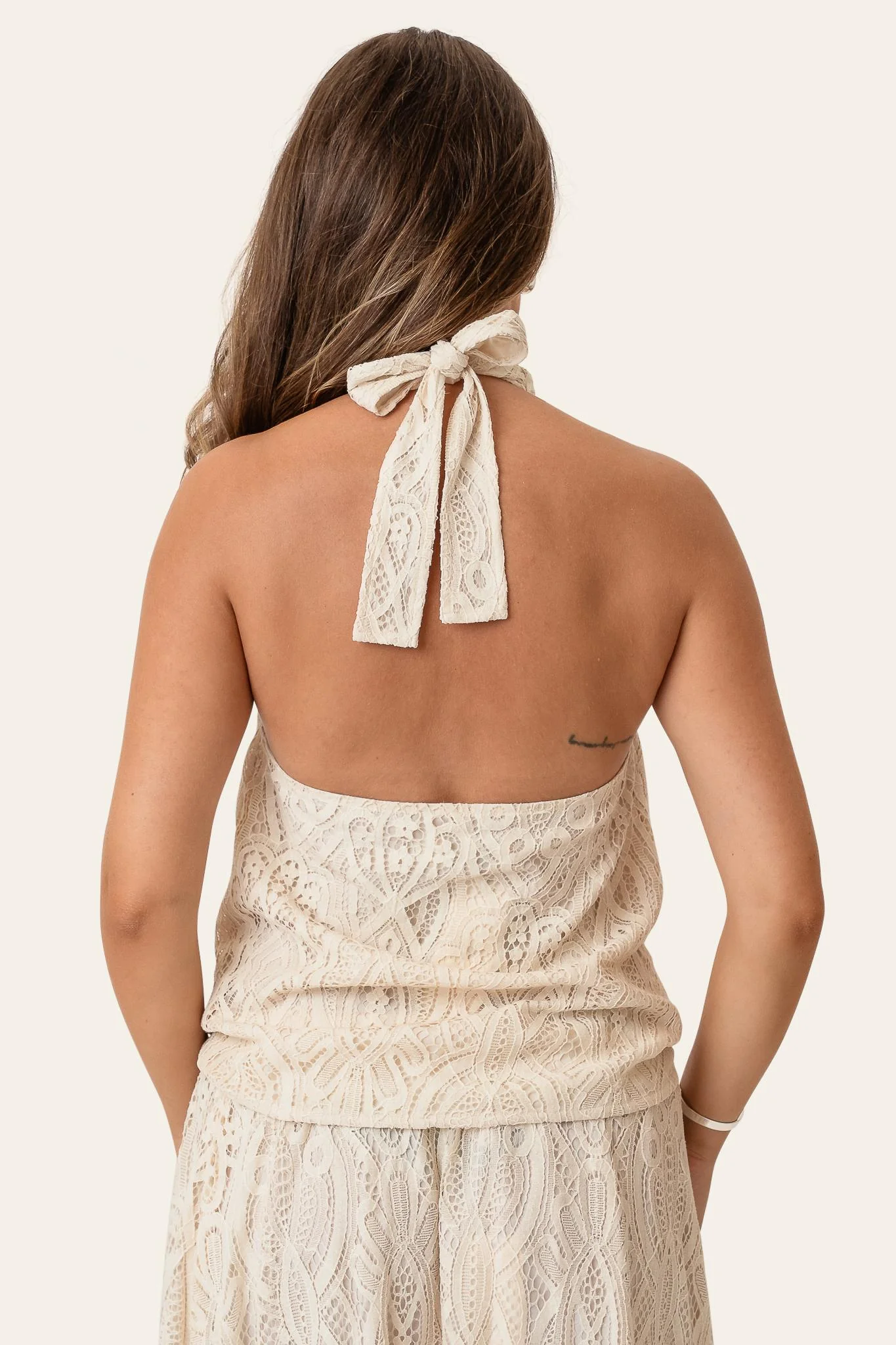 HollyIC Wrap Top - Off White Lace - Image 3