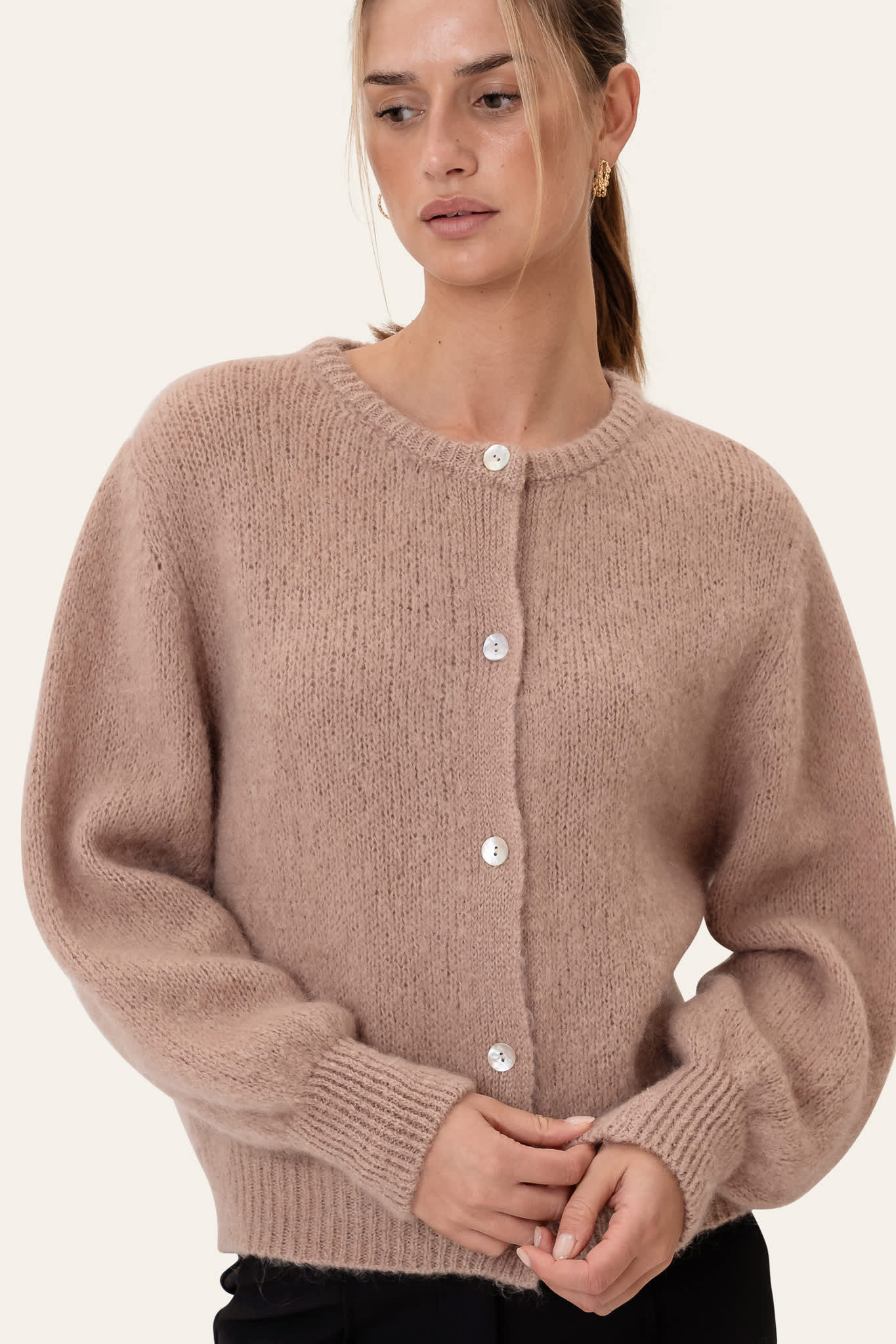 IdaIC Cardigan - Dark Beige