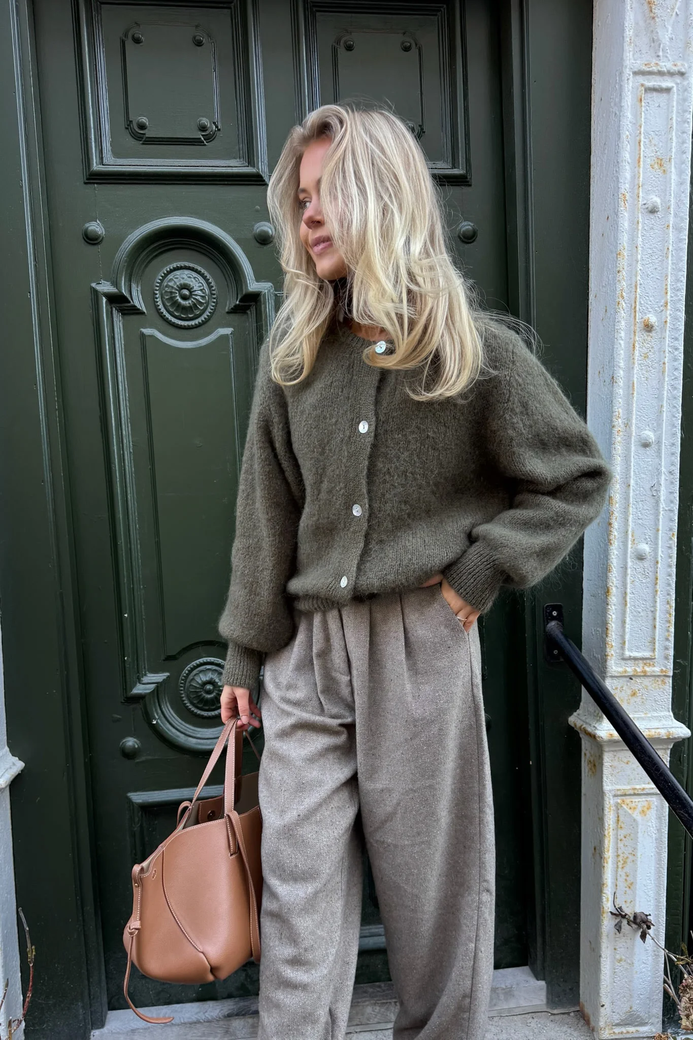 IdaIC Cardigan - Army Green - Image 3