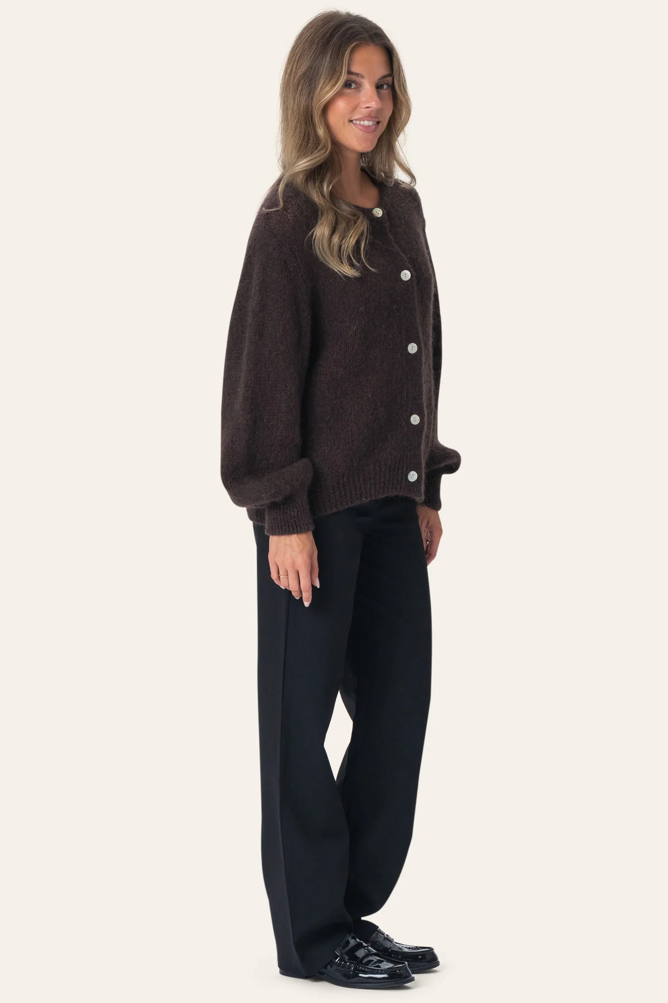 IdaIC Cardigan - Dark Brown - Image 3