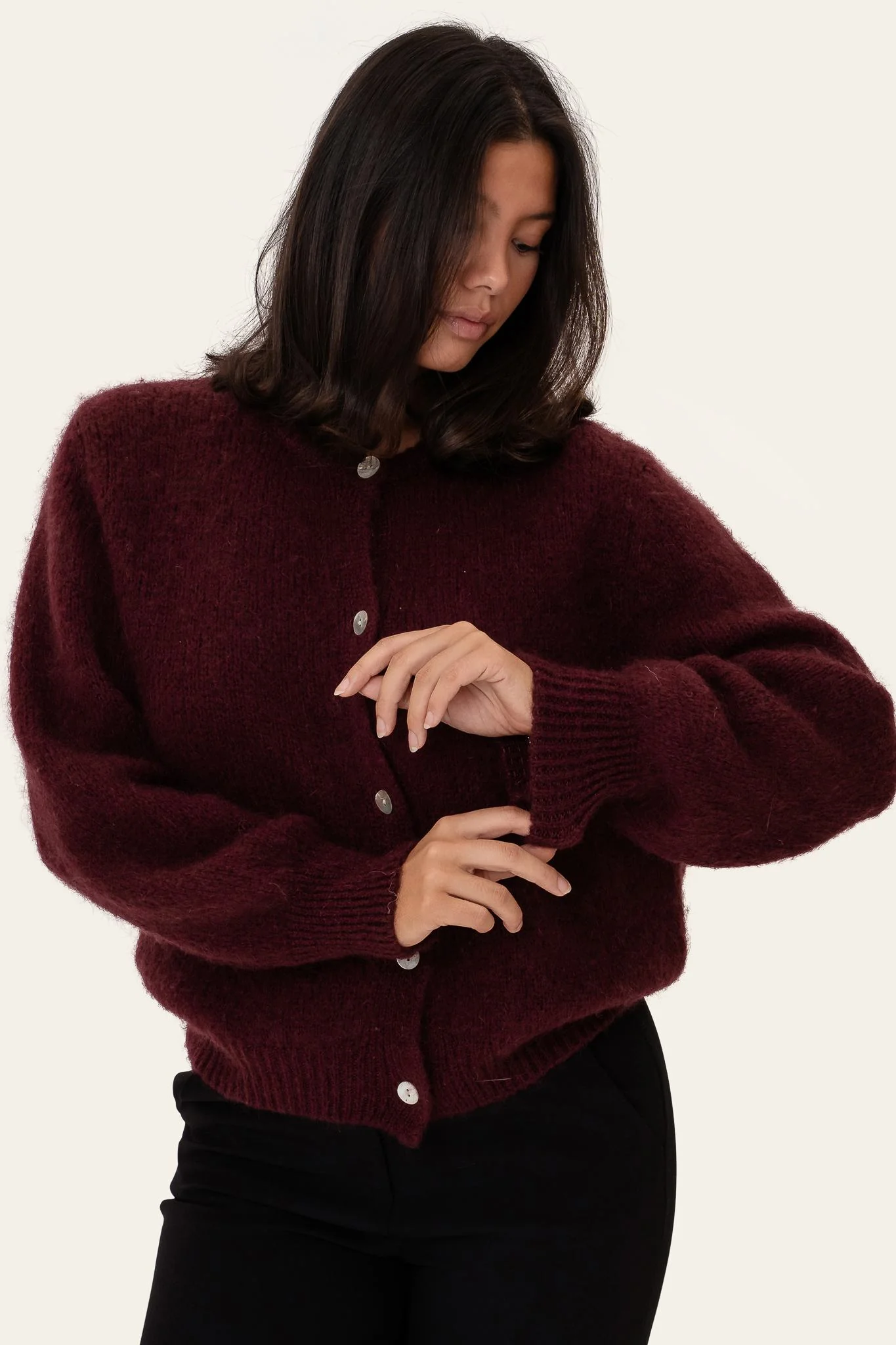 IdaIC Cardigan - Bordeaux - Image 4