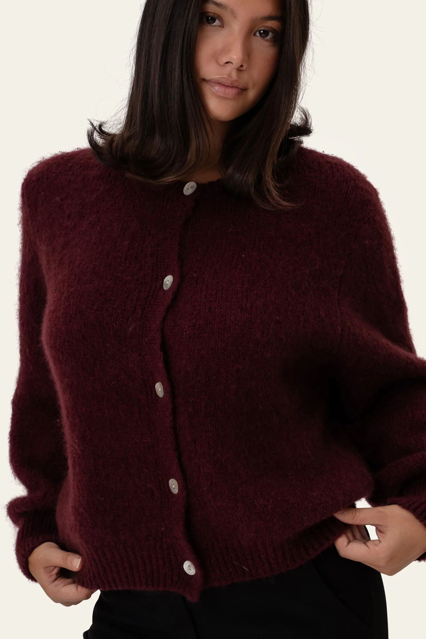 IdaIC Cardigan - Bordeaux - Image 5