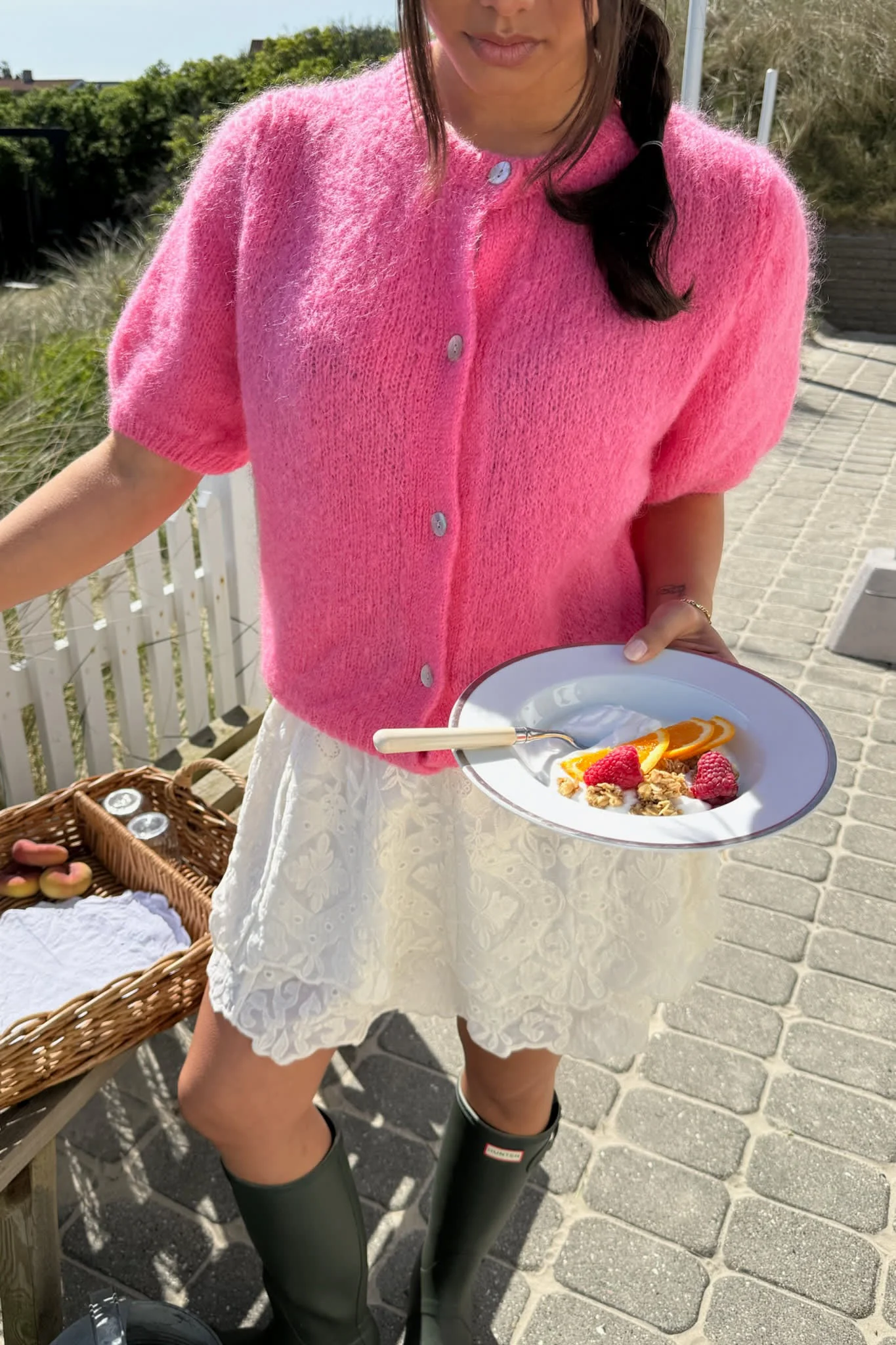 IdaIC SS Cardigan - Pink