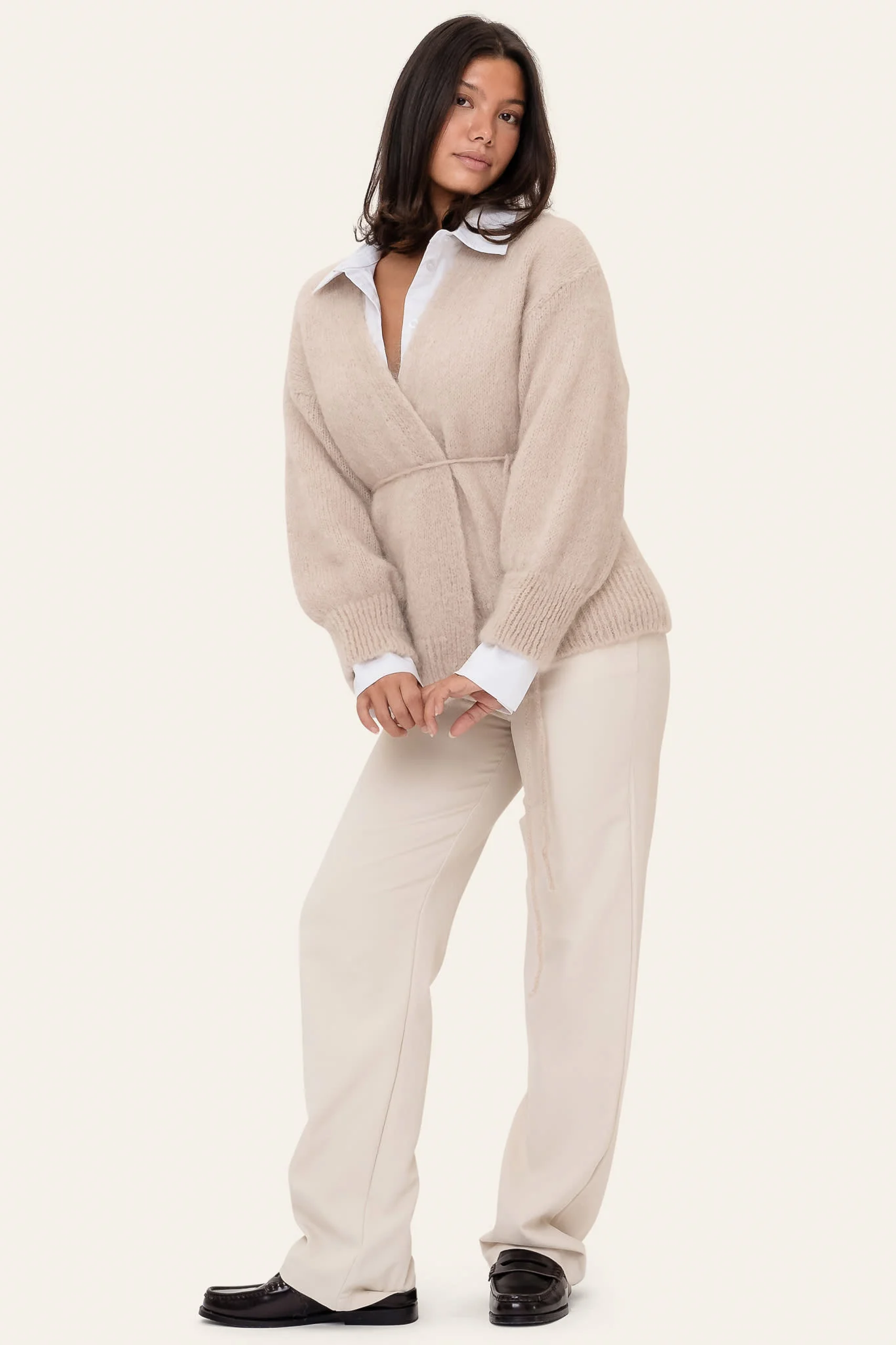 IdaIC Wrap Cardigan - Beige - Image 5