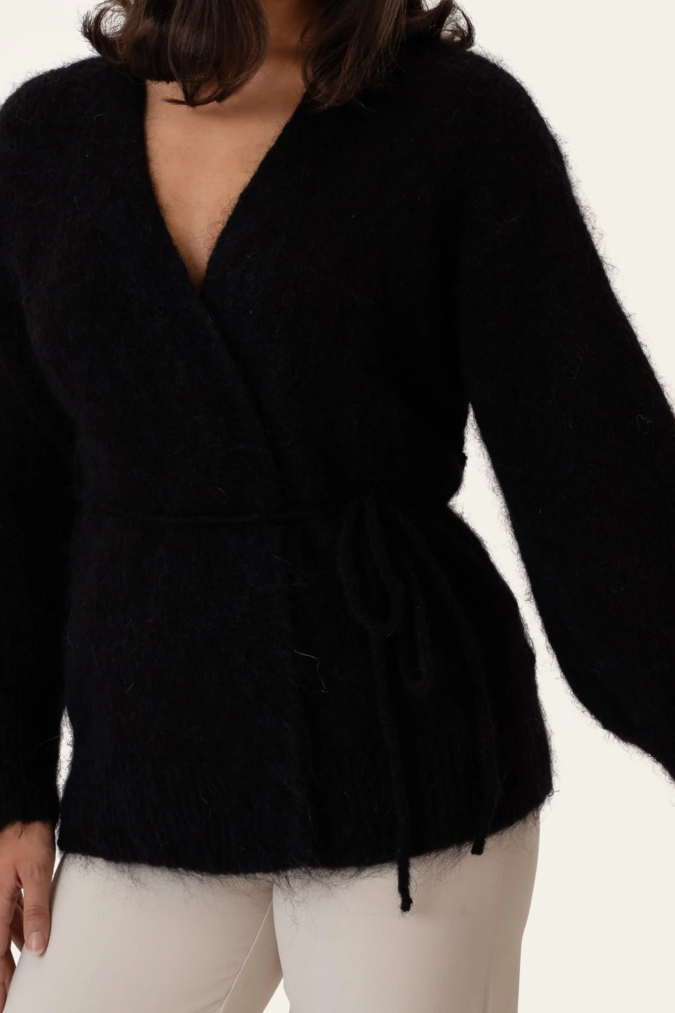 IdaIC Wrap Cardigan - Black - Image 4