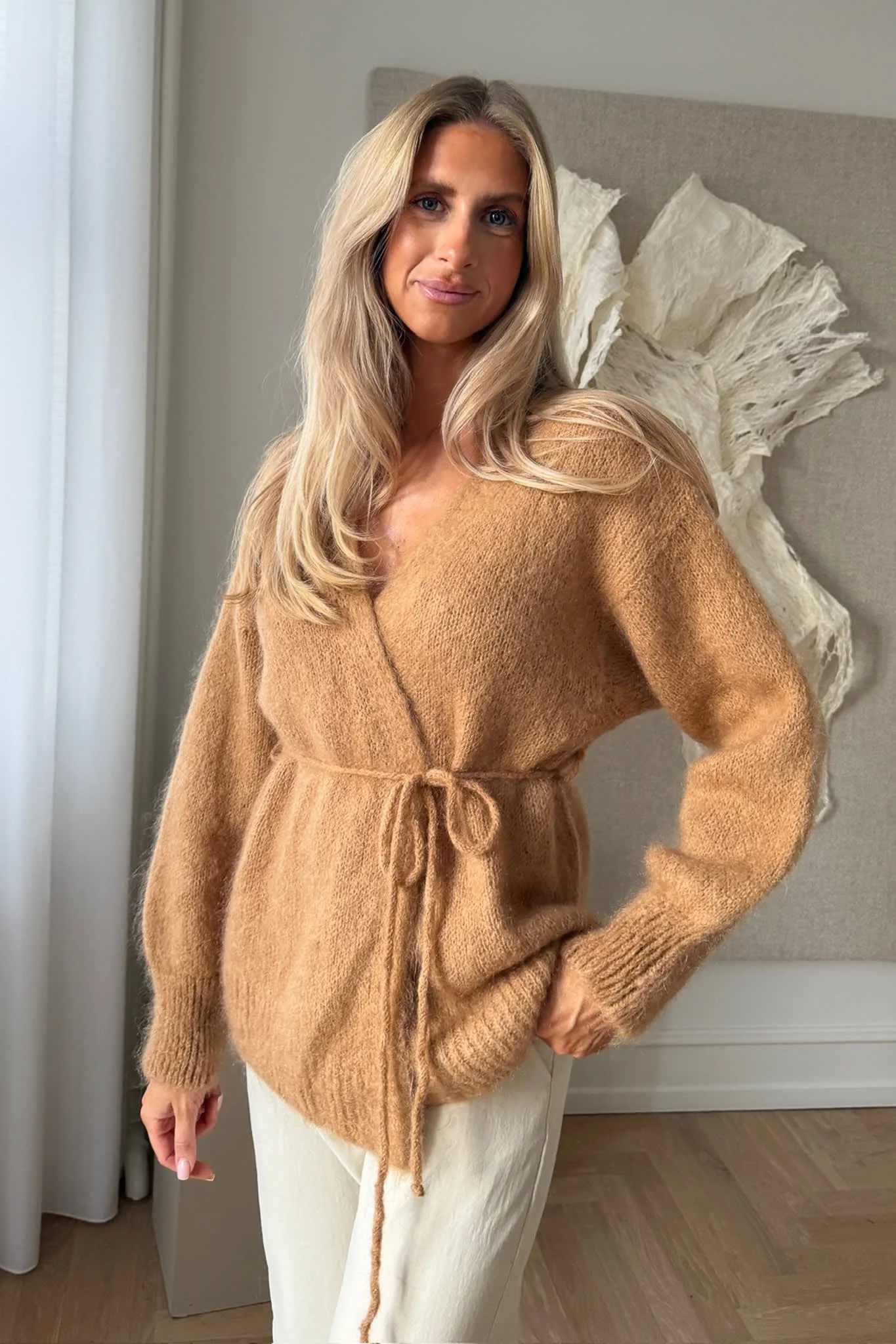IdaIC Wrap Cardigan - Camel - Image 2
