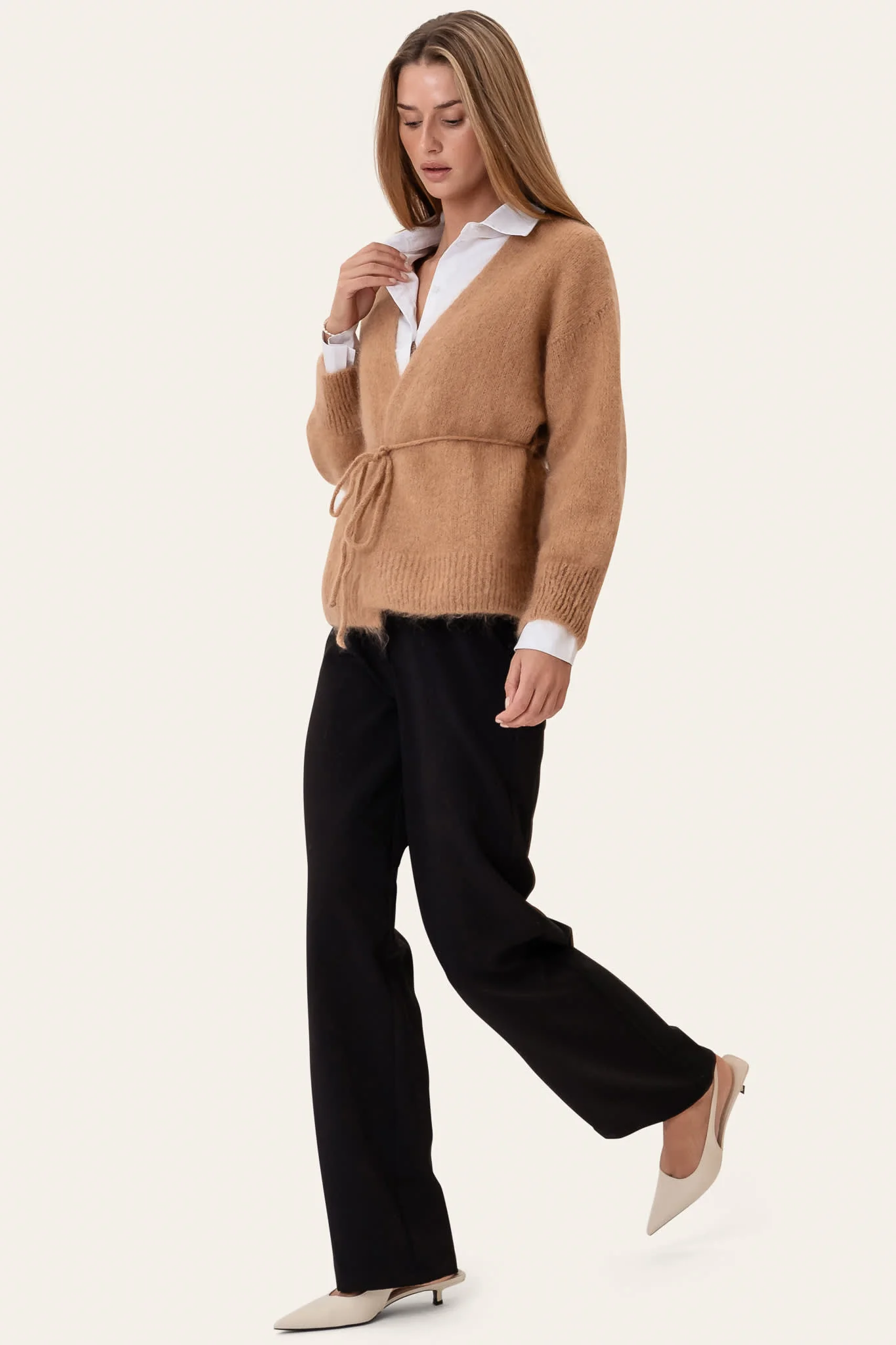 IdaIC Wrap Cardigan - Camel - Image 4