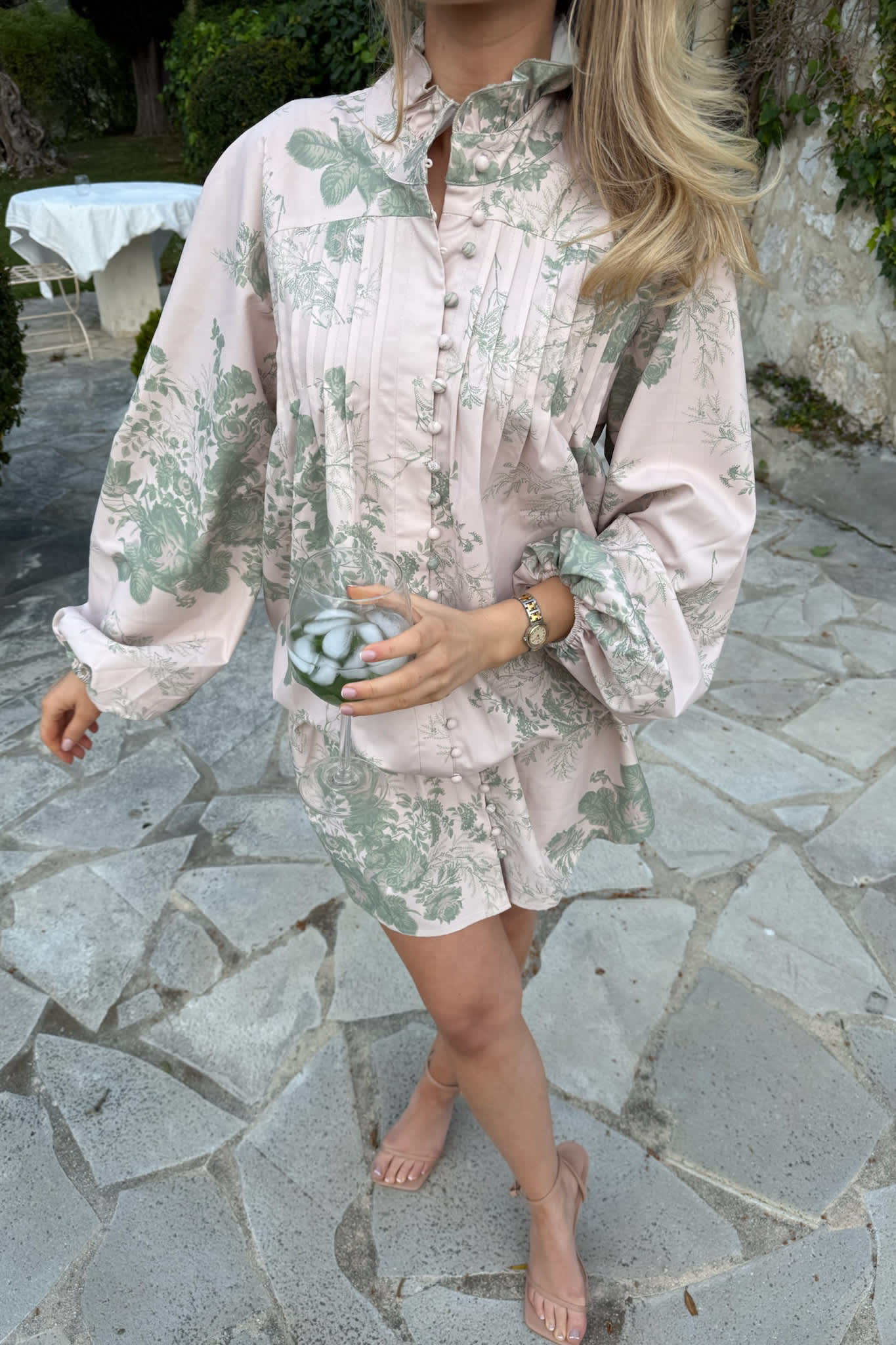 IngeborgIC Dress - Rose Dusty Green Flower - Image 5