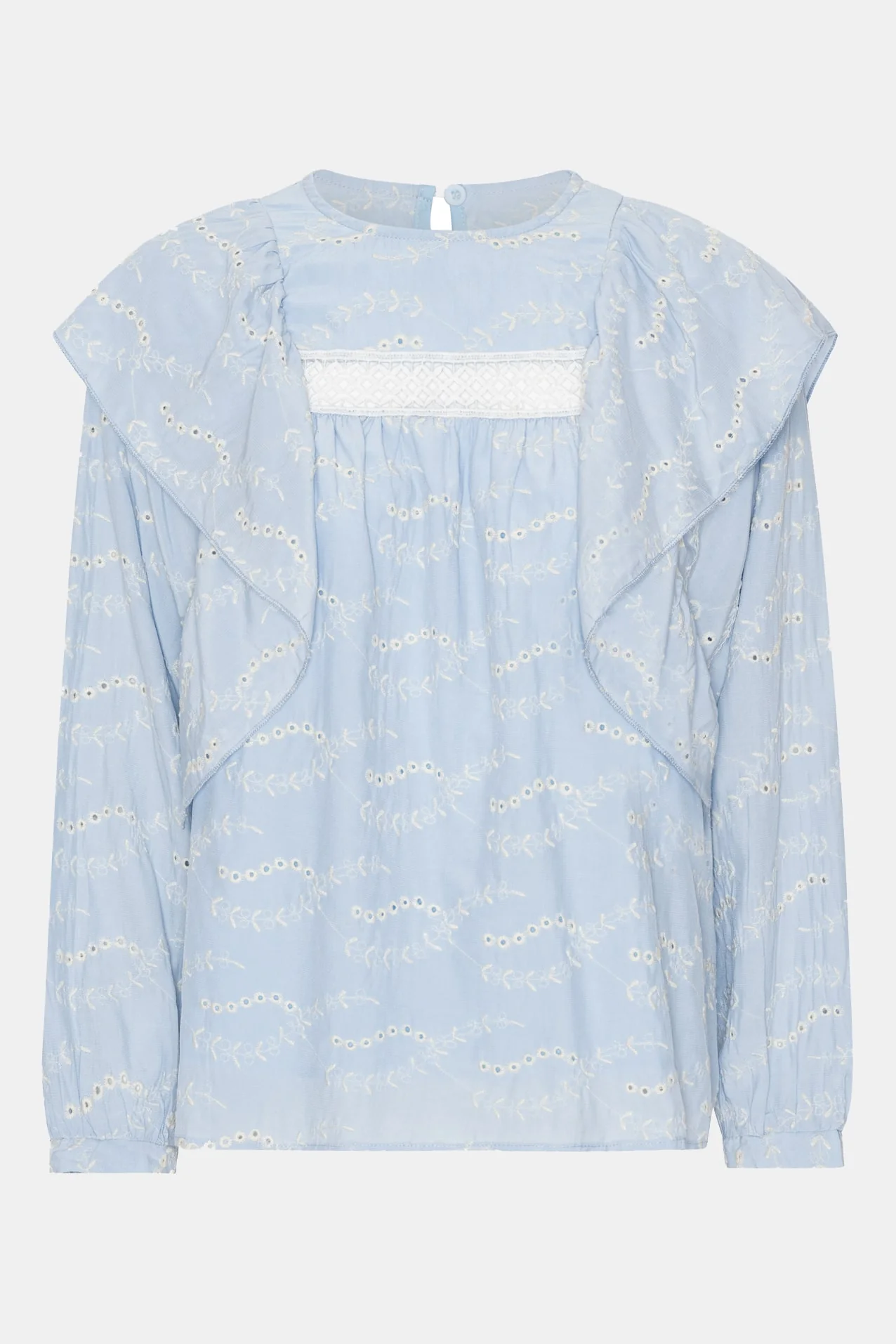 IngridIC Shirt - Blue White Embroidery - Image 10