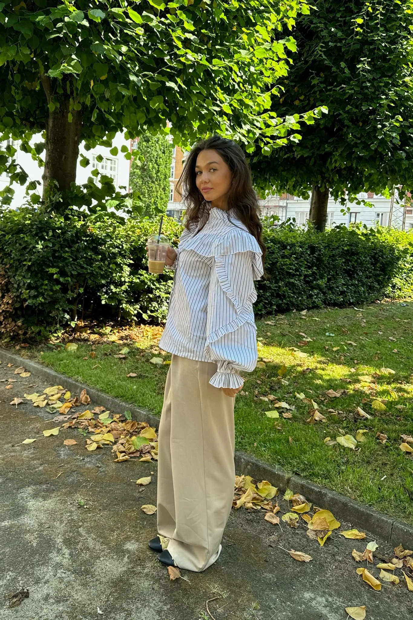 IsaIC Shirt - Beige White Stripe - Image 9