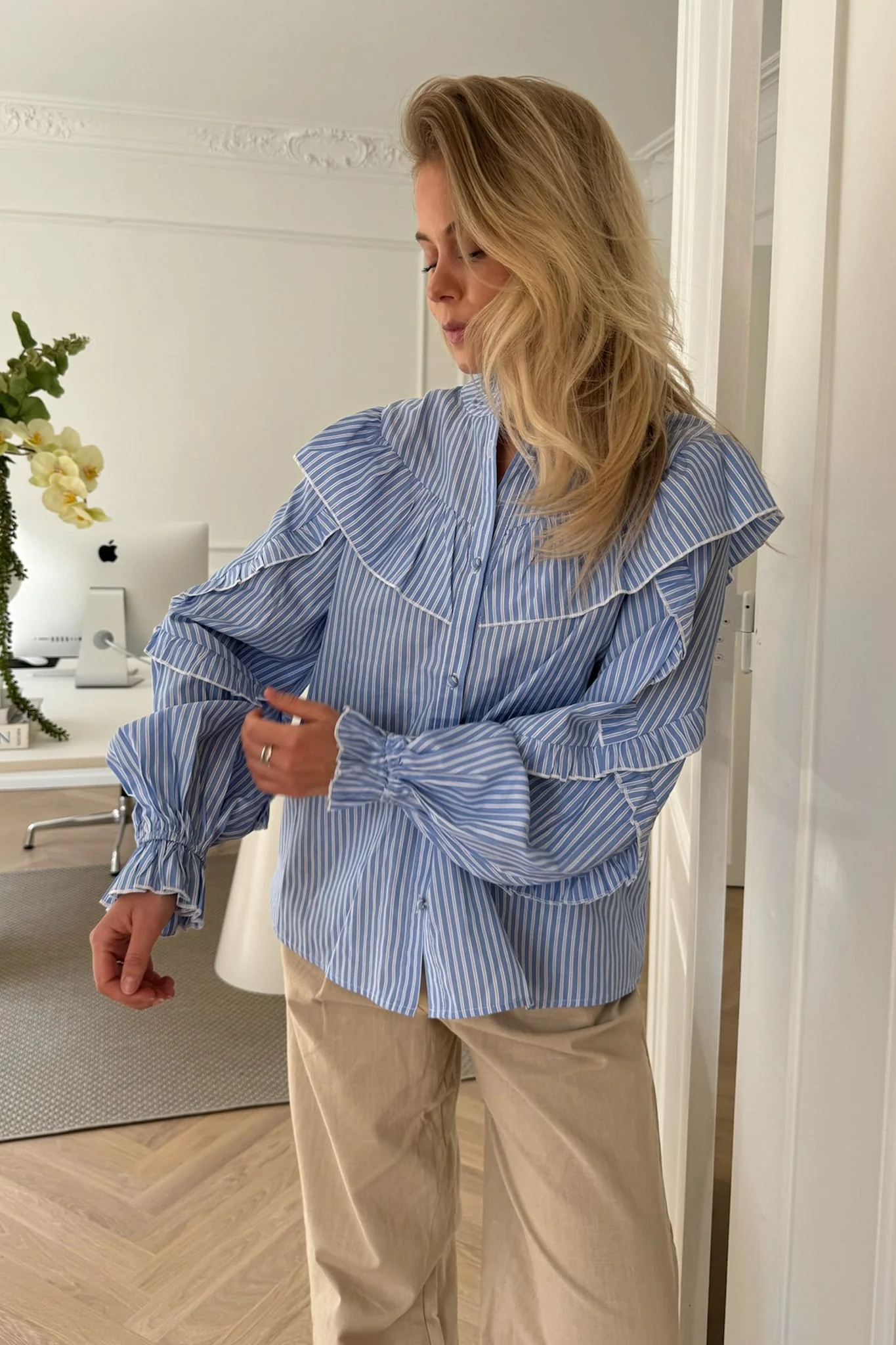IsaIC Shirt - Blue White Stripe - Image 6