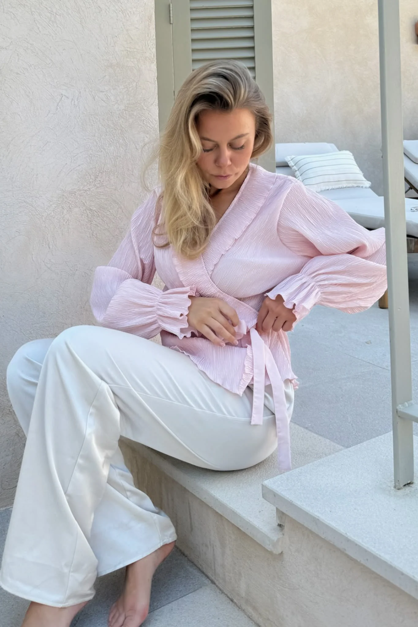 JosefineIC Wrap Shirt - Light Pink - Image 4