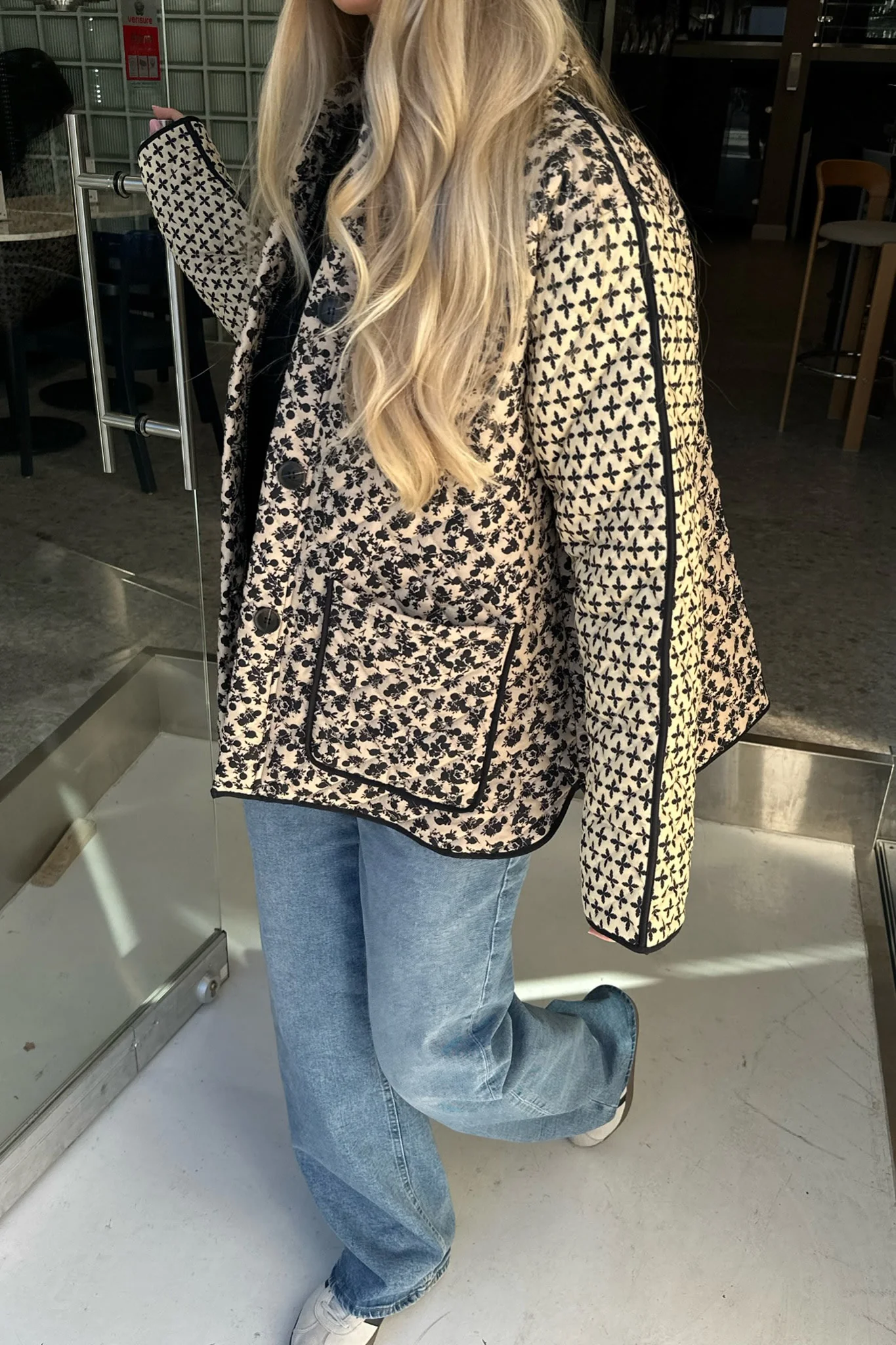 JosieIC Quilted Jacket - Multi Dark Print - Image 7