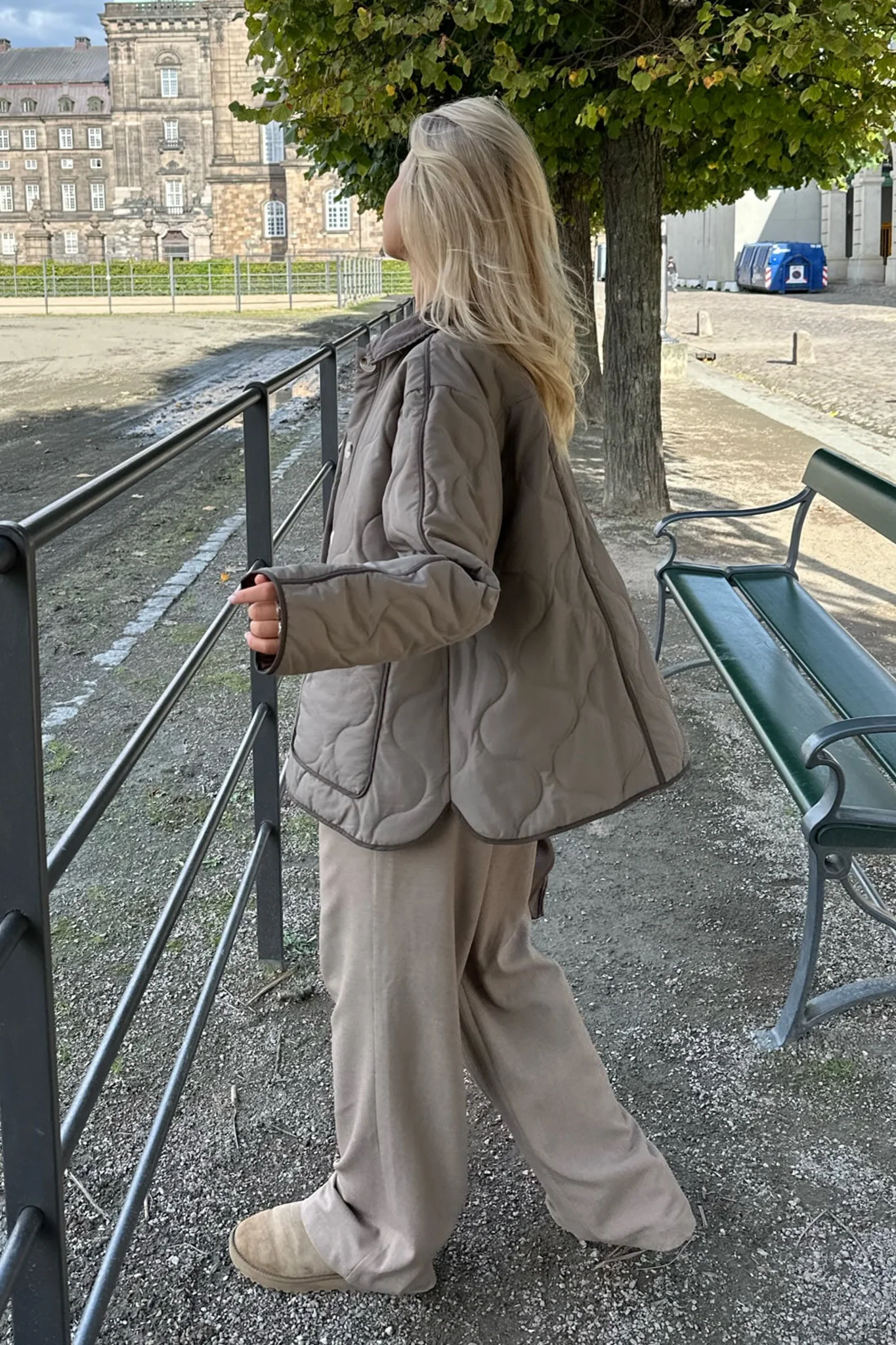 JosieIC Quilted Jacket - Army/Brown - Image 12