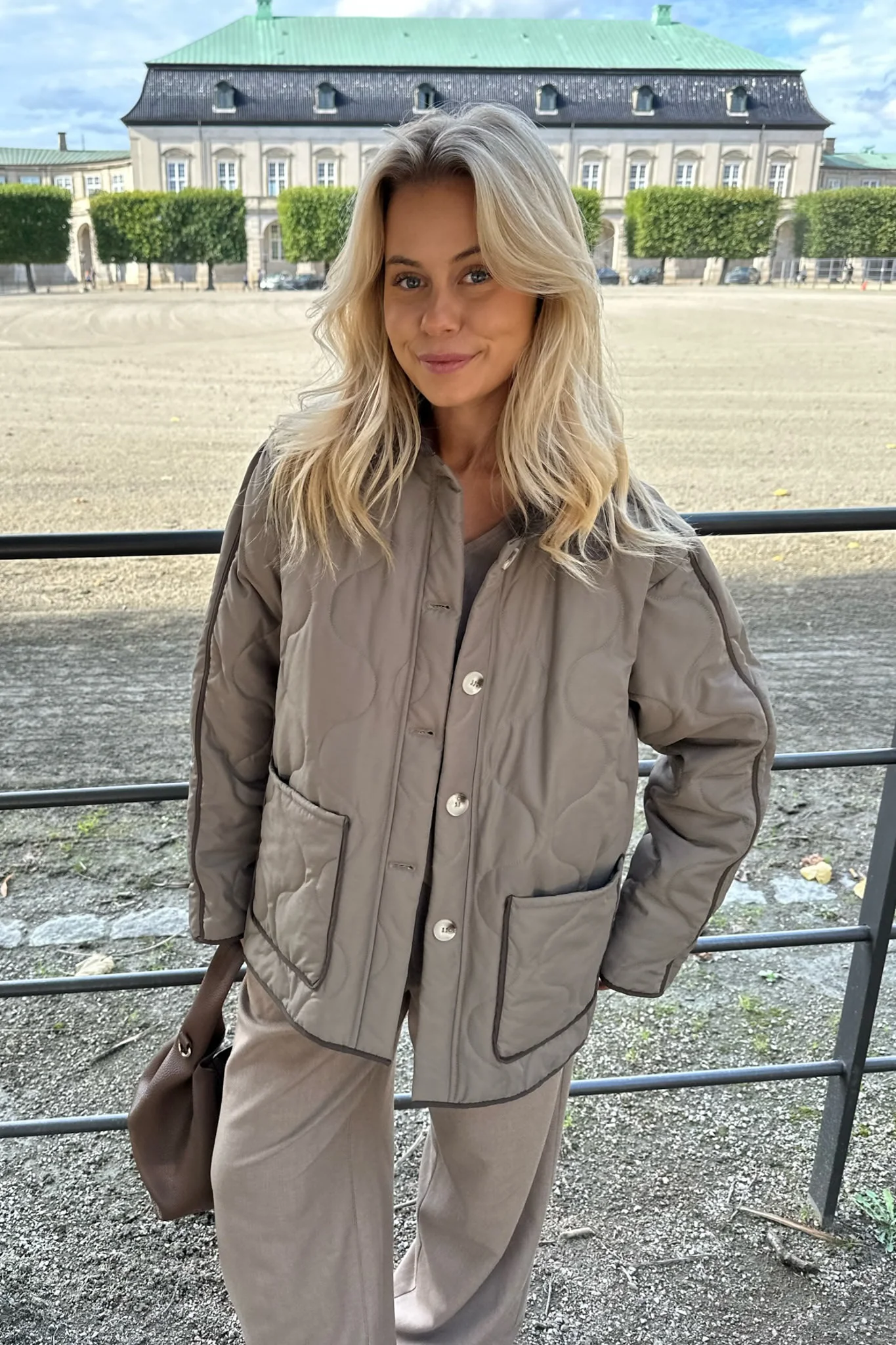 JosieIC Quilted Jacket - Army/Brown - Image 9