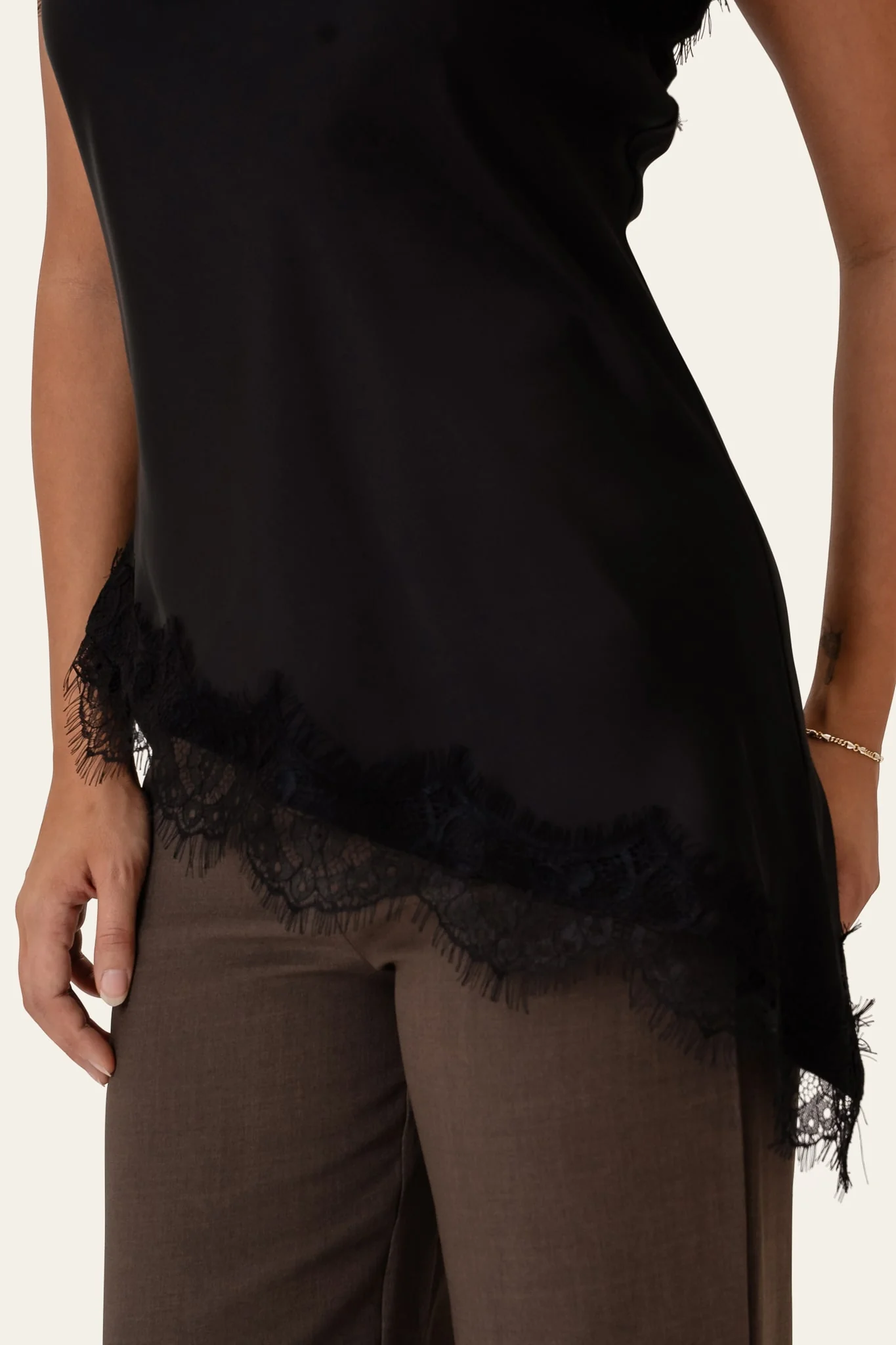 JunoIC Asymmetric Top - Black Satin - Image 6