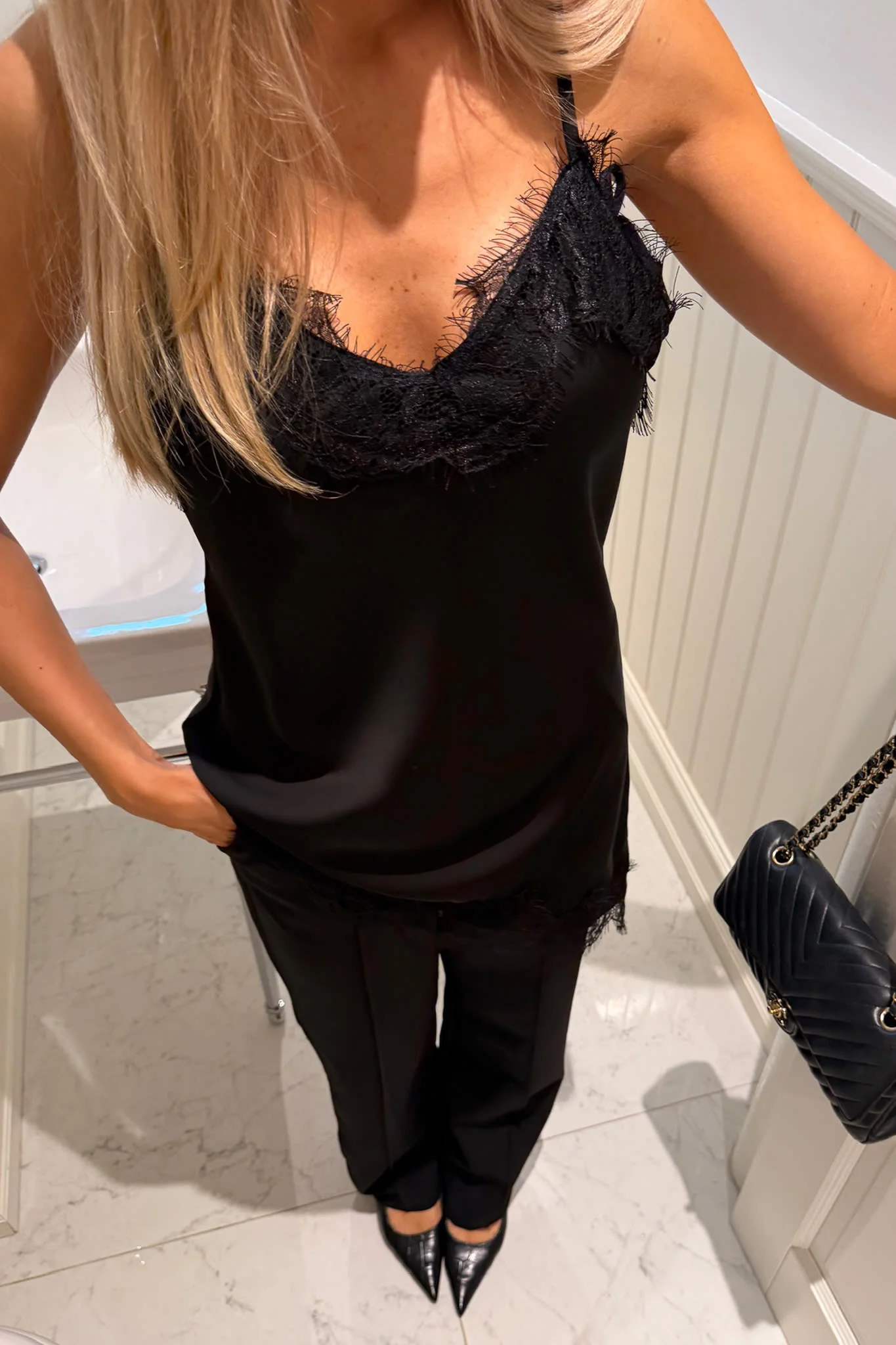 JunoIC Asymmetric Top - Black Satin - Image 8