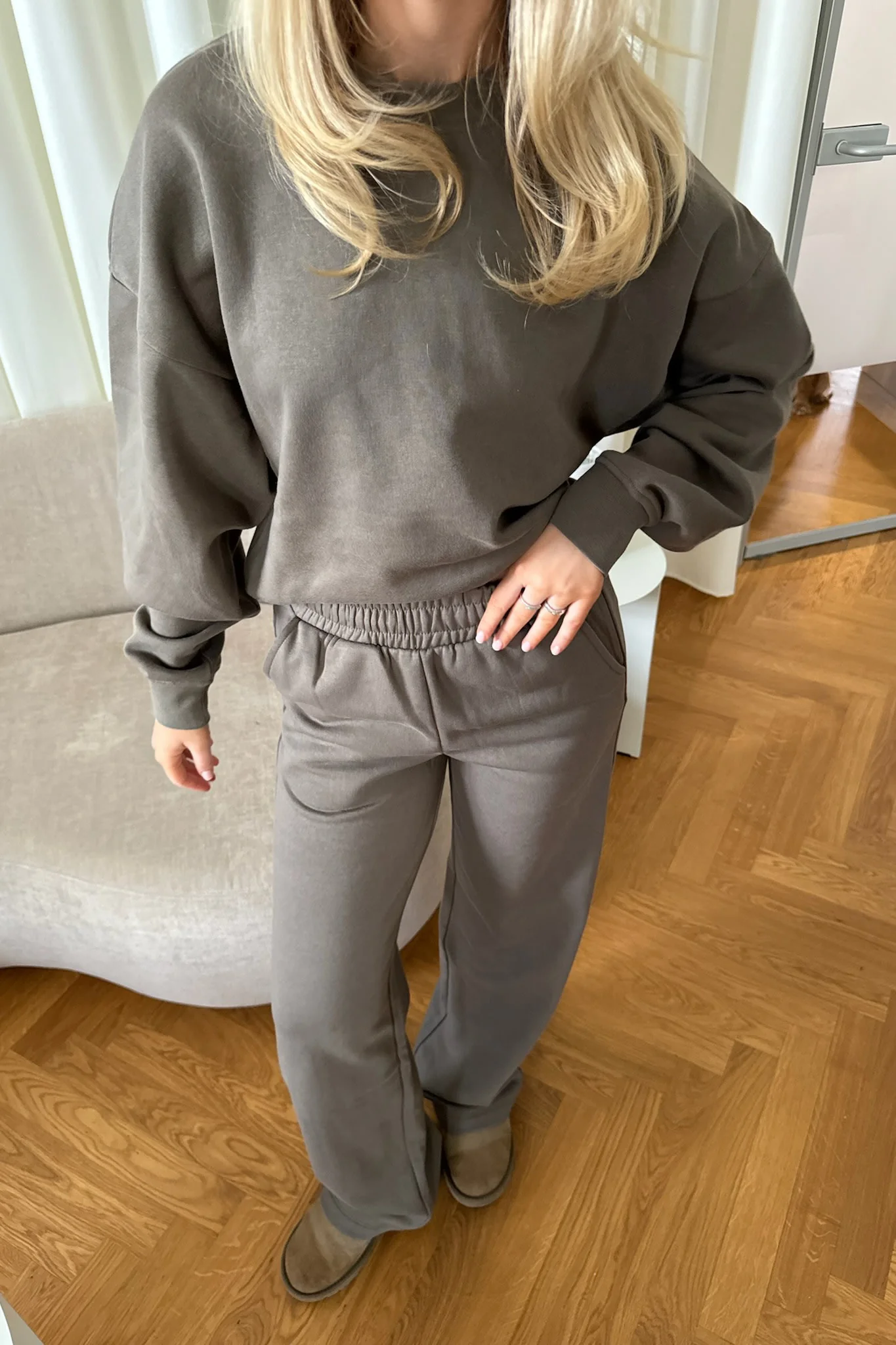 JXAlly Regular Wide HW Pants - Morel - Image 2