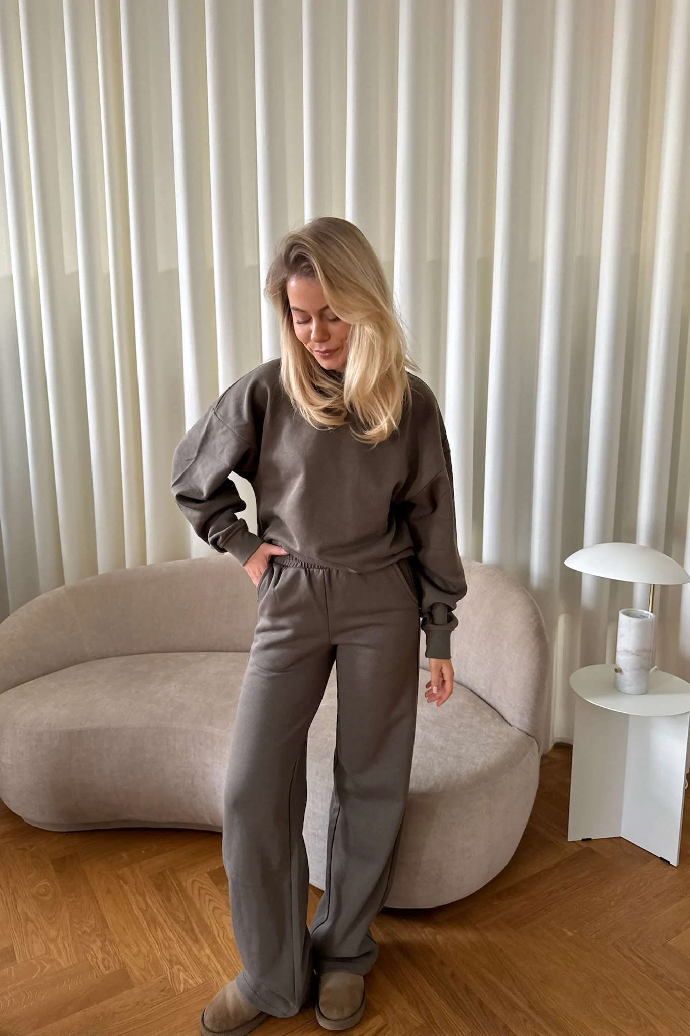 JXAlly Regular Wide HW Pants - Morel - Image 4