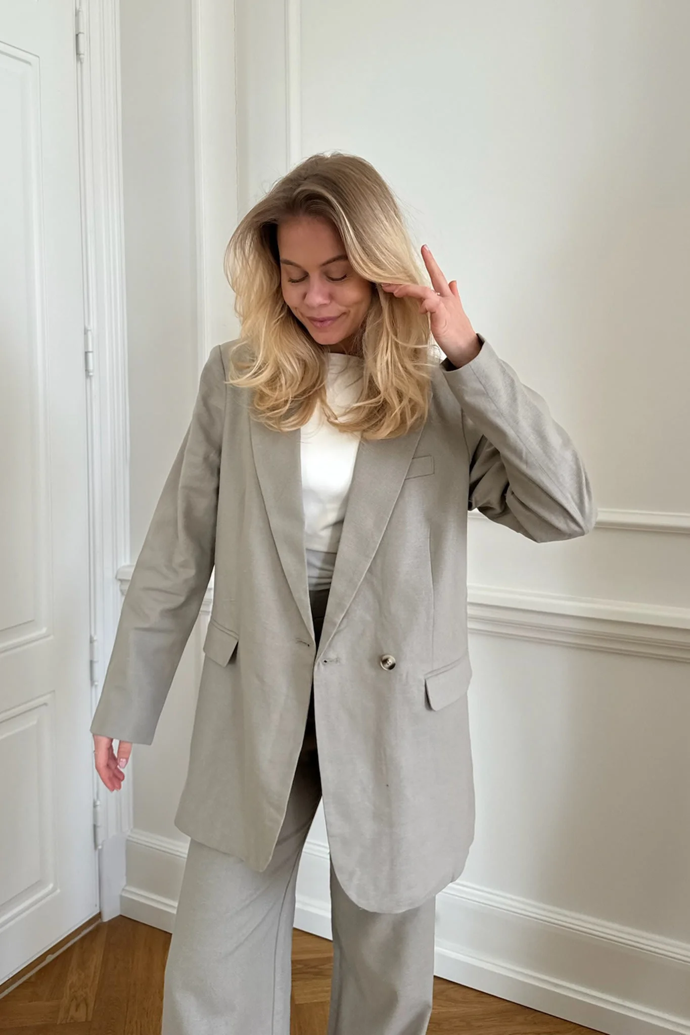 JXMary Linen Blazer - Fungi