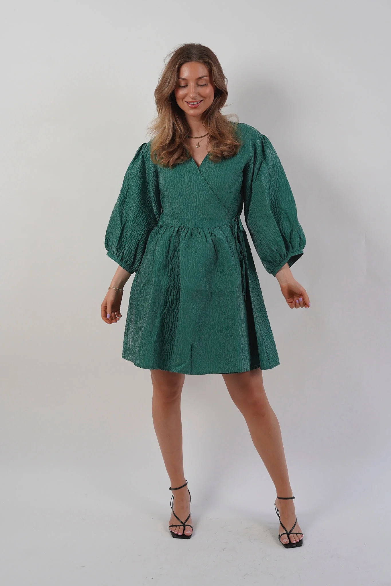 Noella Kamila Wrap Dress - Green - Image 4