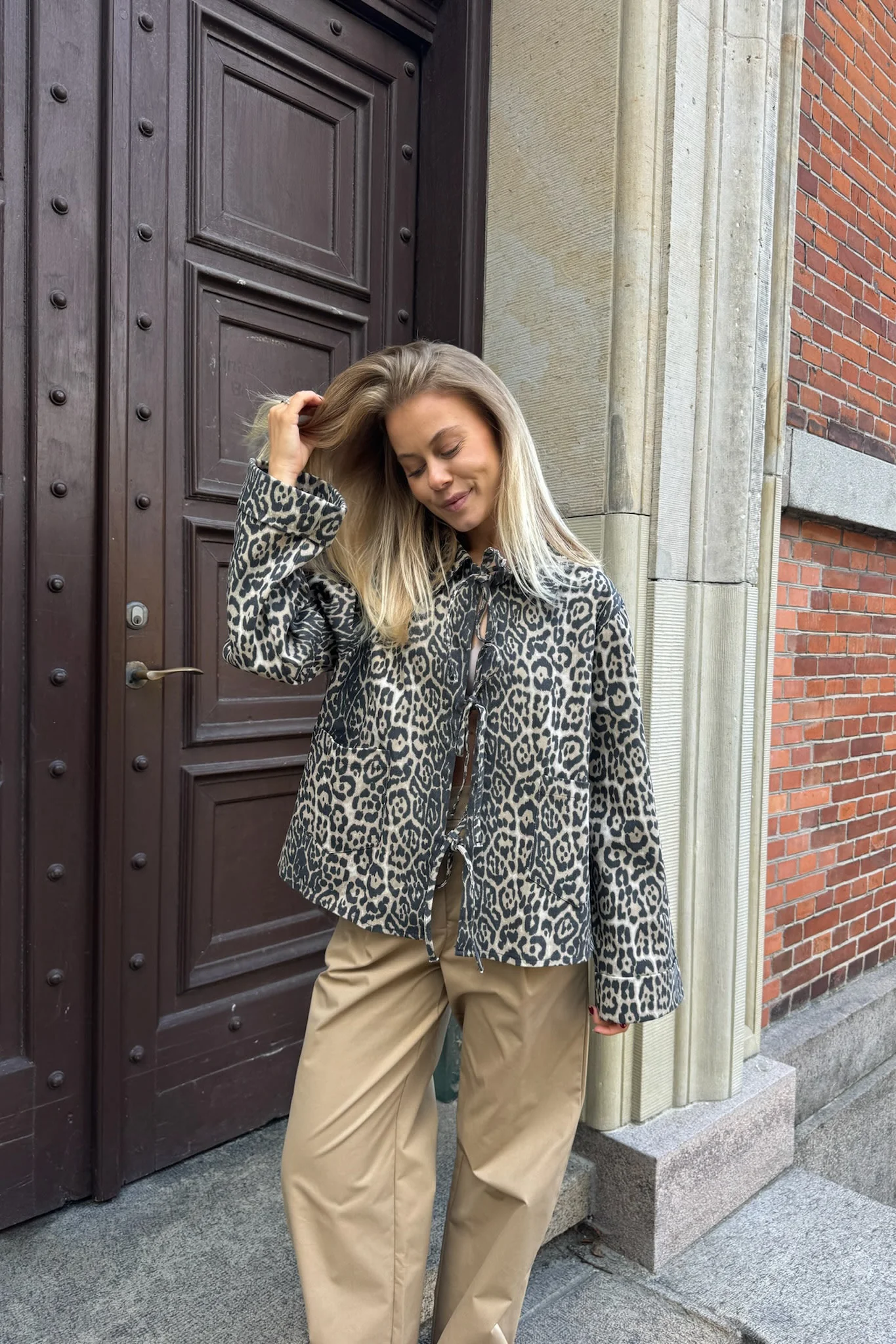 KarlaIC Tie Top - Leo Print