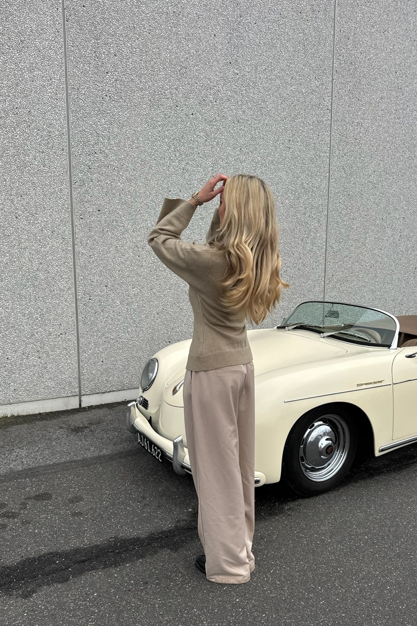 KarmaIC Fitted Cardigan - Beige - Image 2