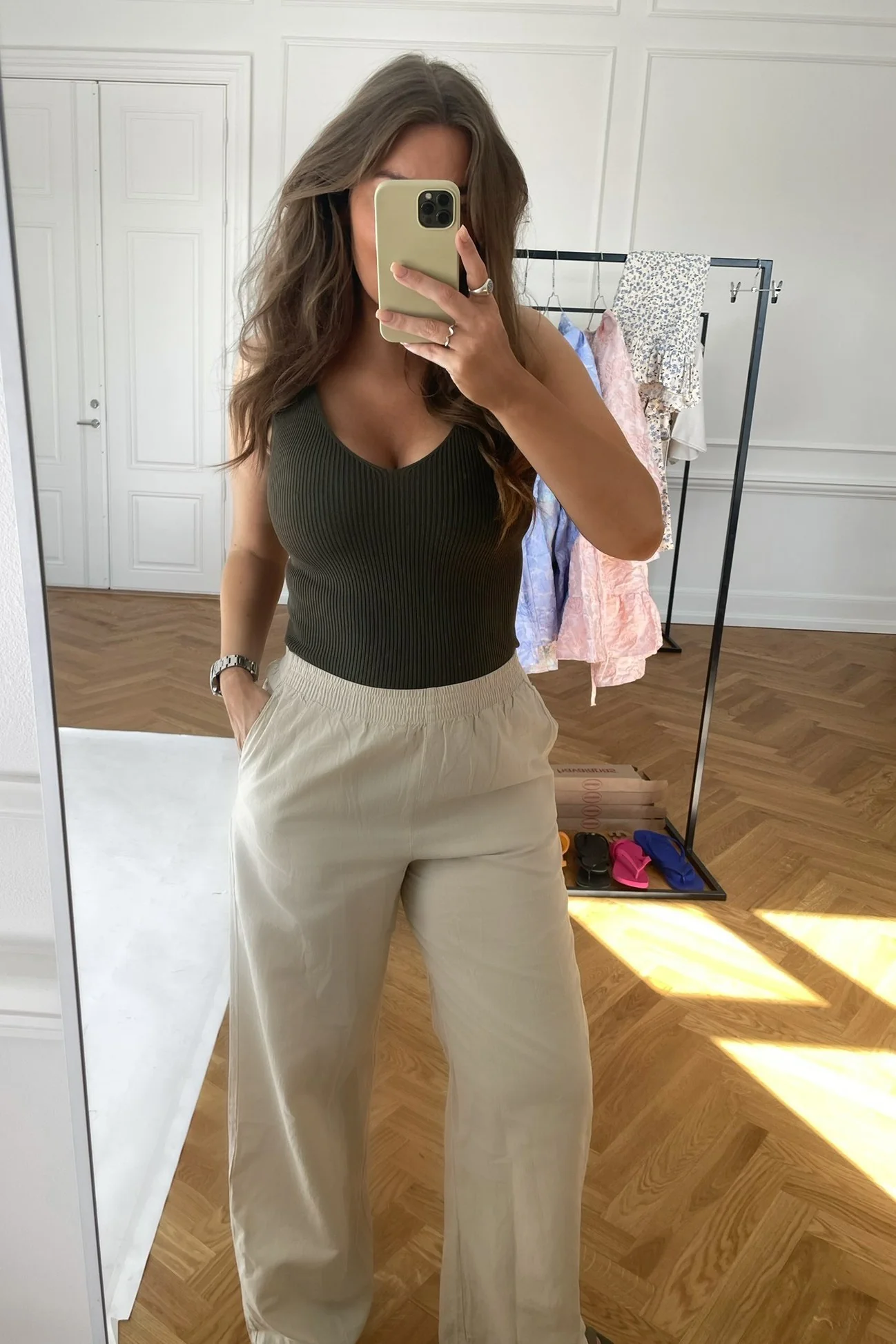 JXKira Relaxed Linen Pants - Fog - Image 8