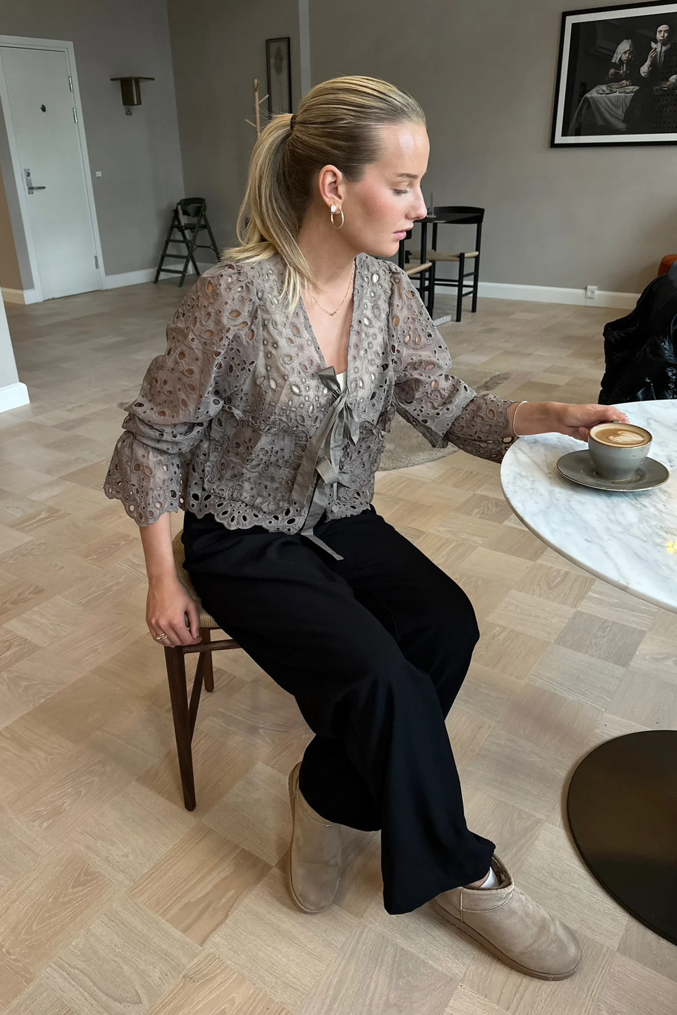 LanaIC Lace Top - Mocca - Image 2