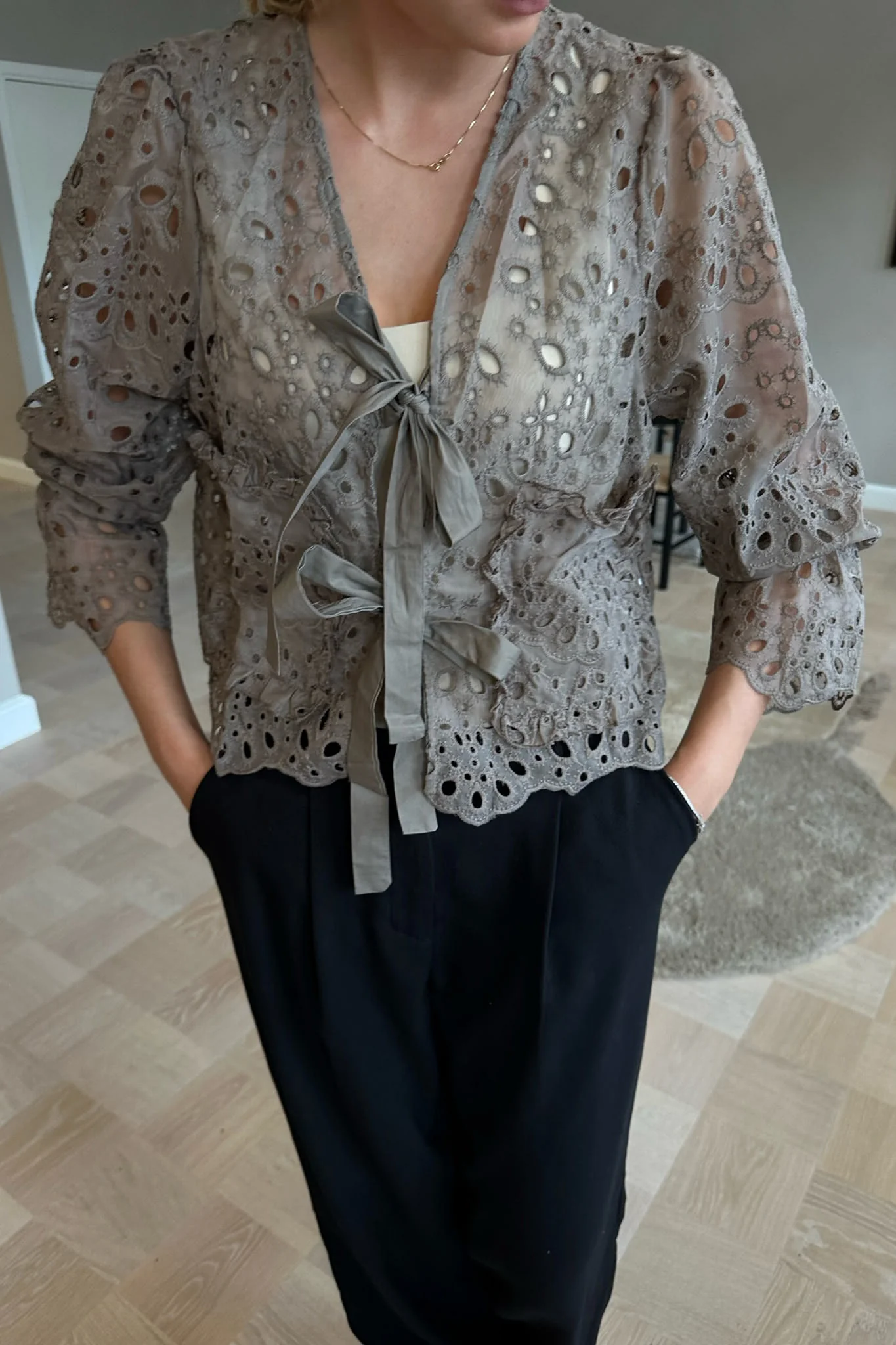 LanaIC Lace Top - Mocca - Image 3