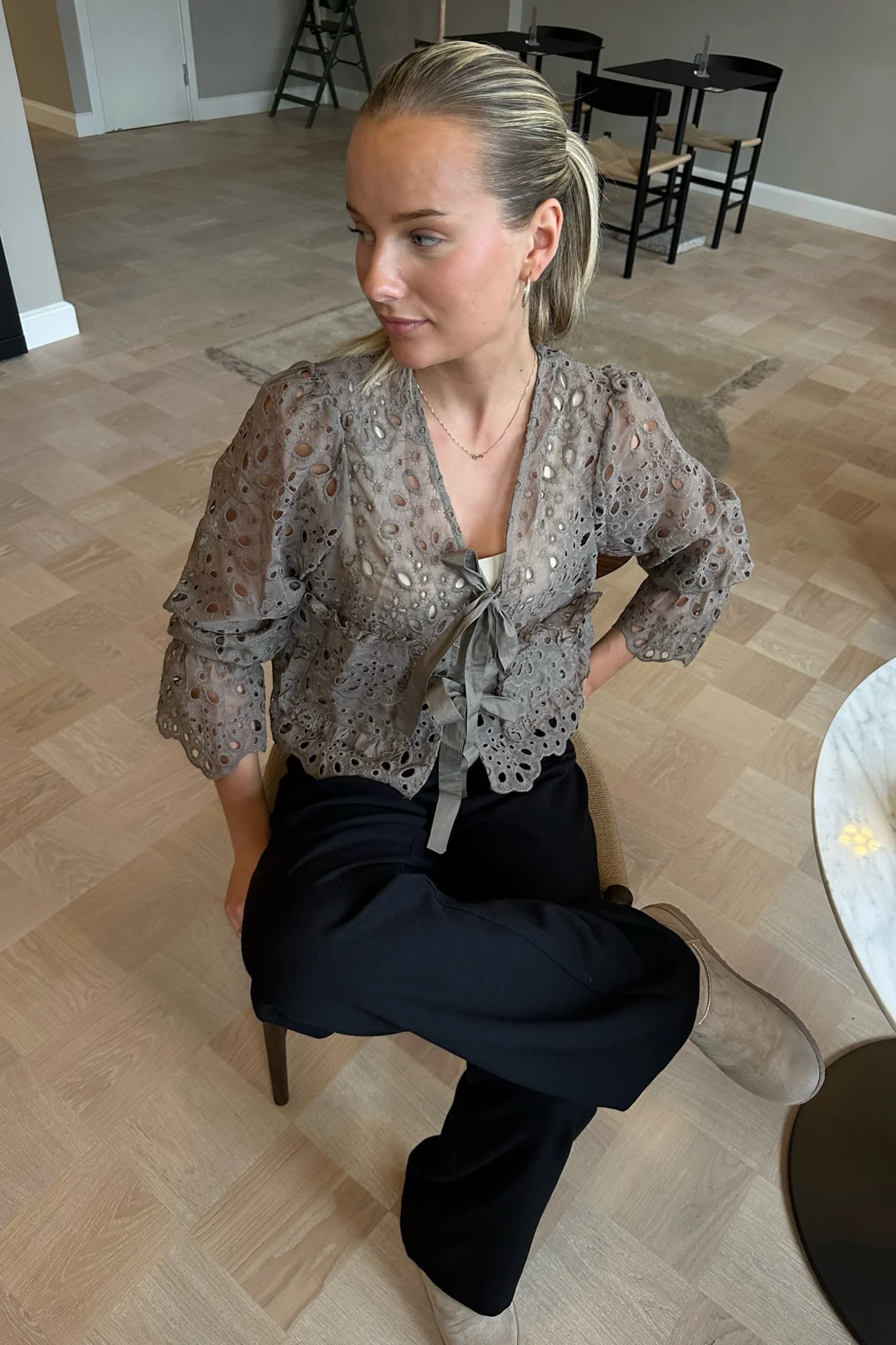 LanaIC Lace Top - Mocca - Image 4