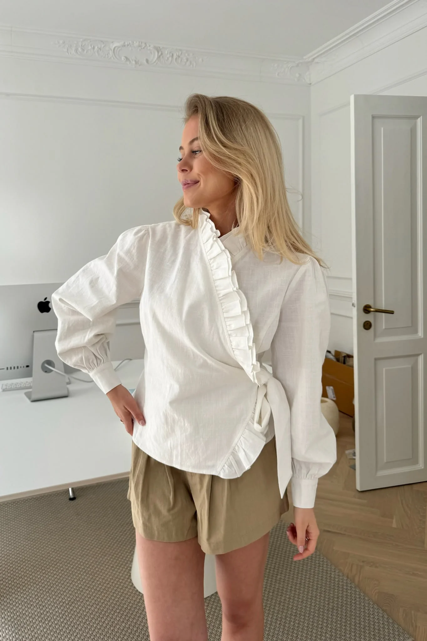 LisaIC Wrap Shirt - White - Image 11