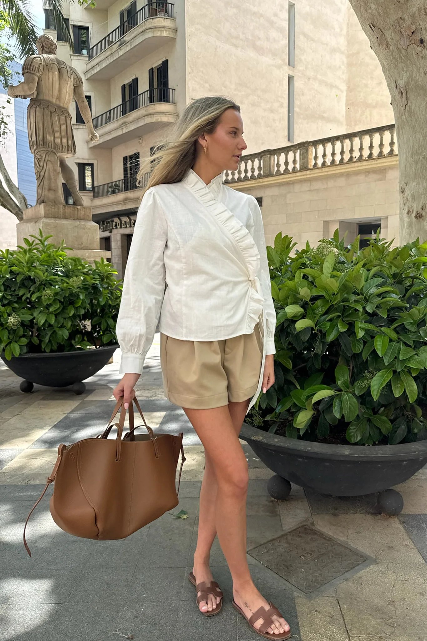 LisaIC Wrap Shirt - White - Image 6