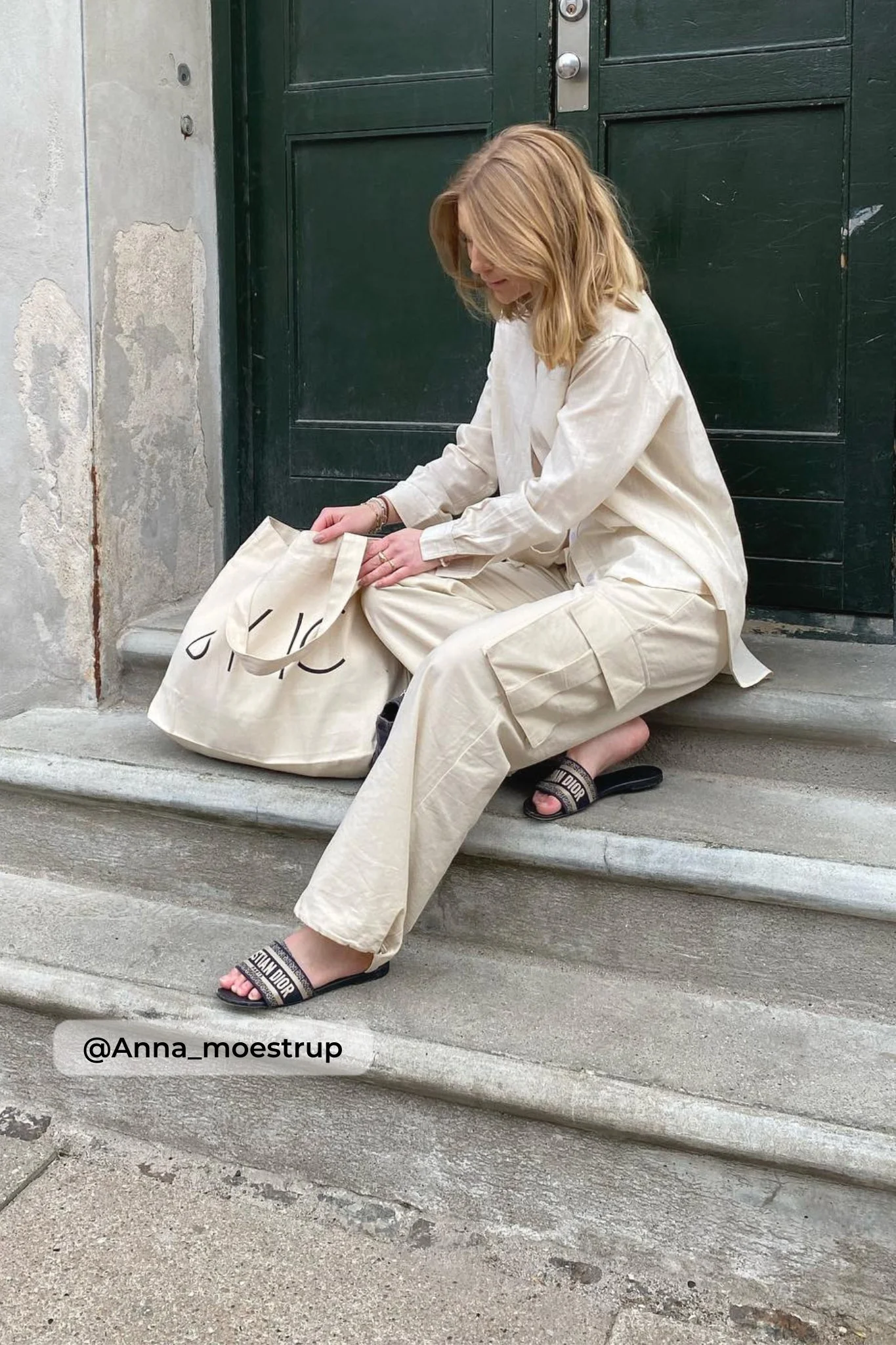 LivaIC Cargo Pants - Light Beige Linen