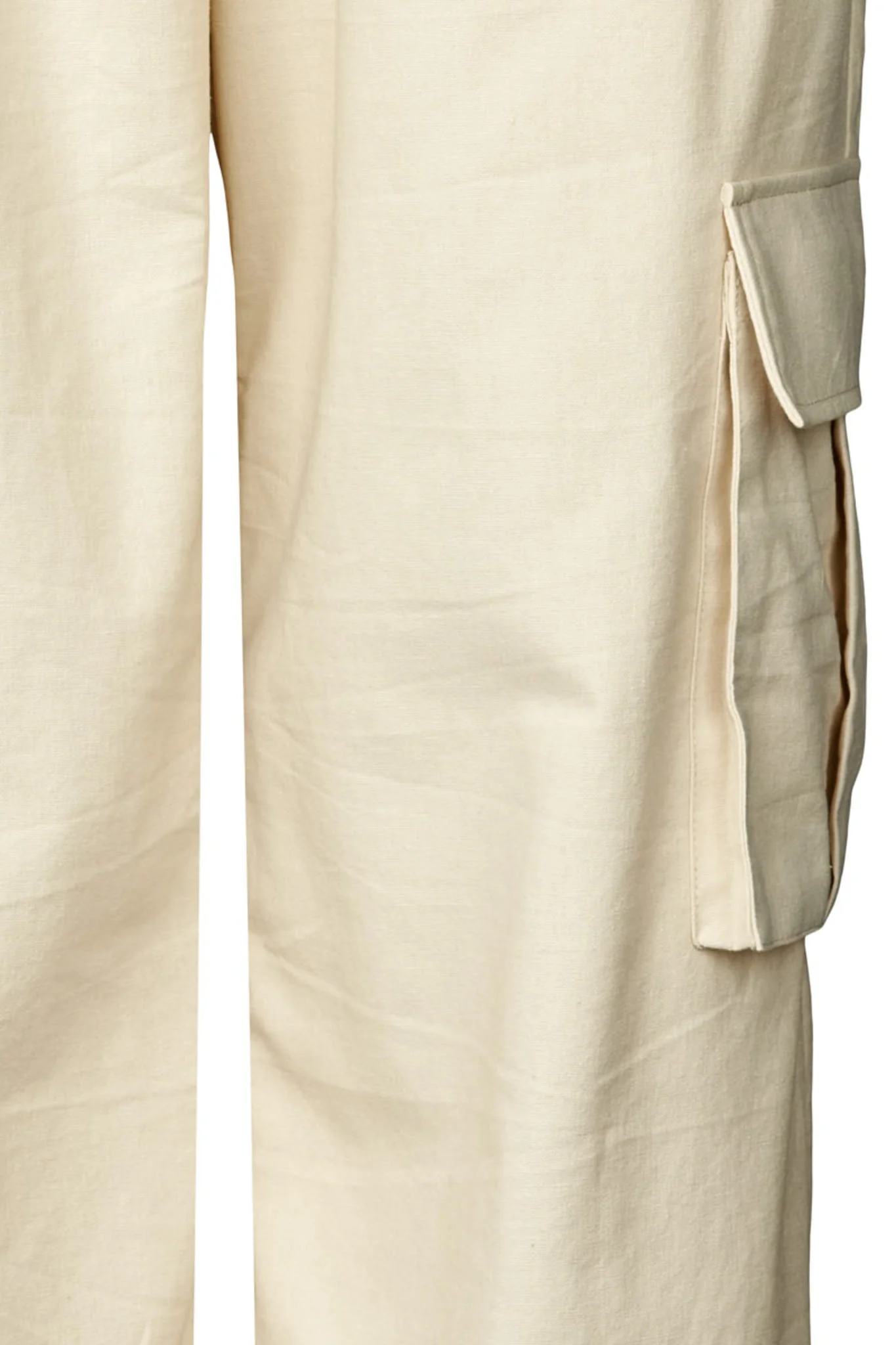LivaIC Cargo Pants - Light Beige Linen - Image 9
