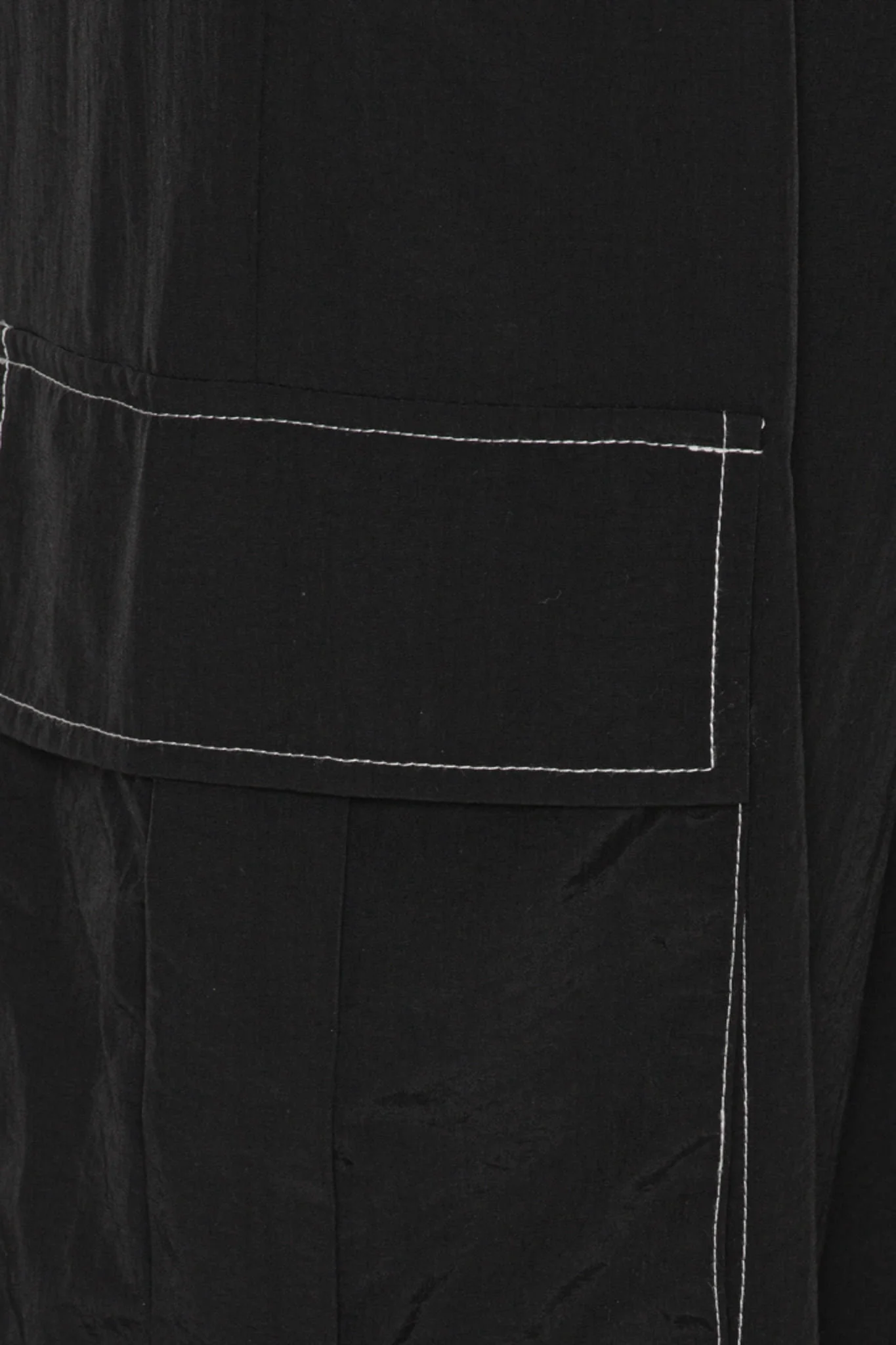 LivaIC Cargo Pants - Black With White Stitching - Image 9