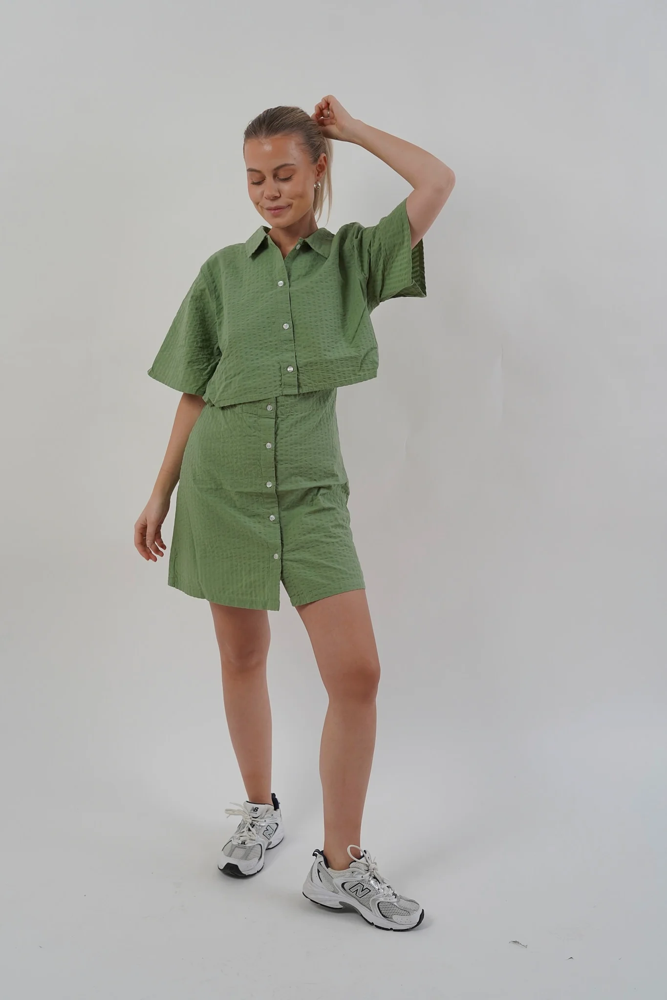 JXLiva Comfort SS Short Dress - Loden Frost - Image 7