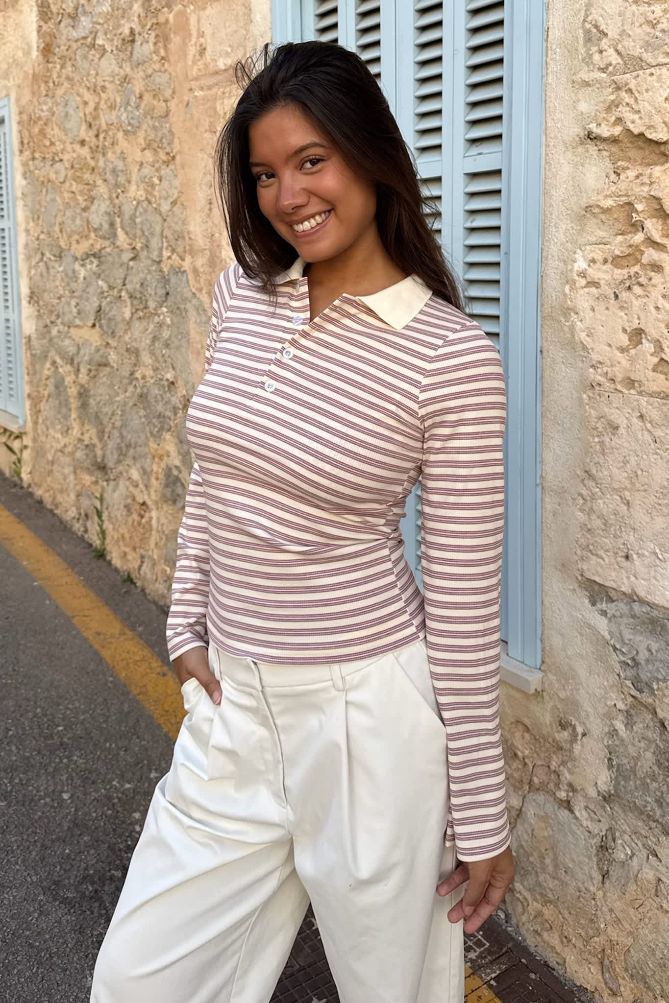 LivaIC Polo - Lavender Stripes