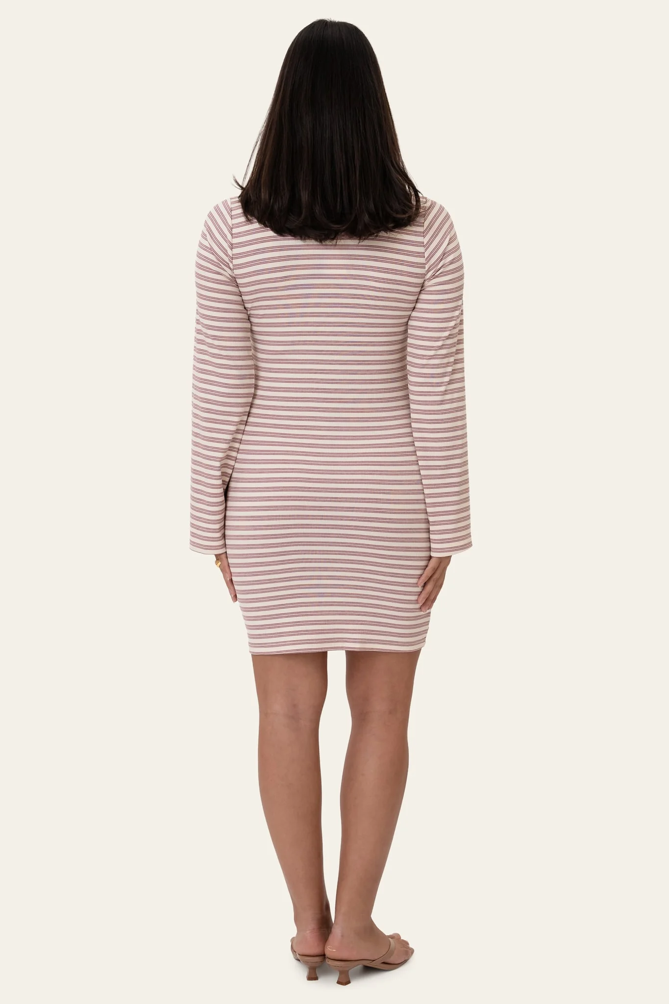 LivaIC Polo Dress - Lavender Stripes - Image 3
