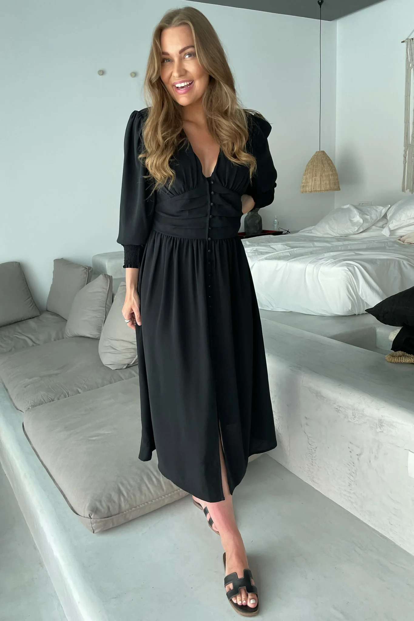 AdelIC Long Dress - Black
