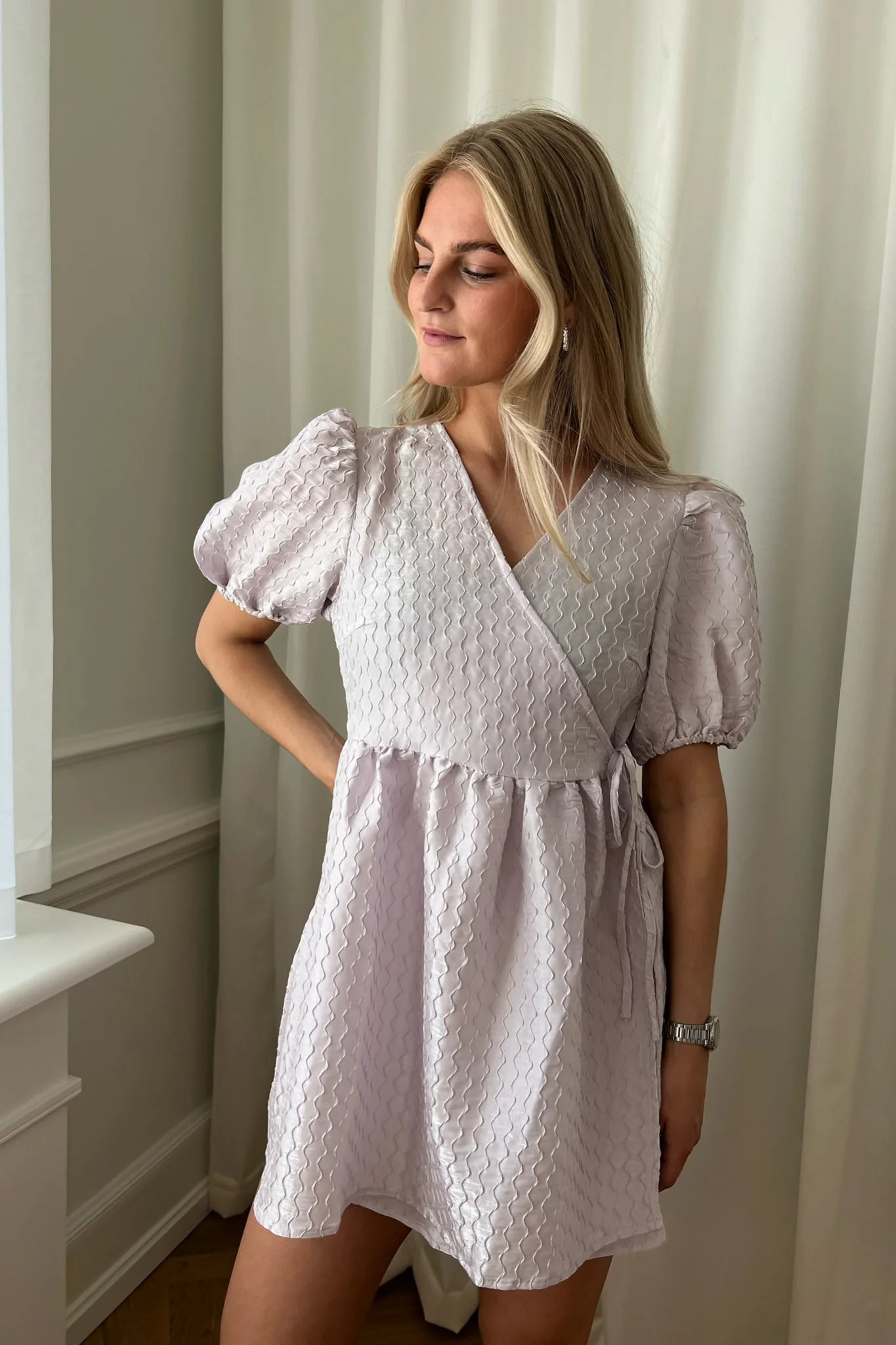 VILooki Wrap Dress - Silver - Image 2
