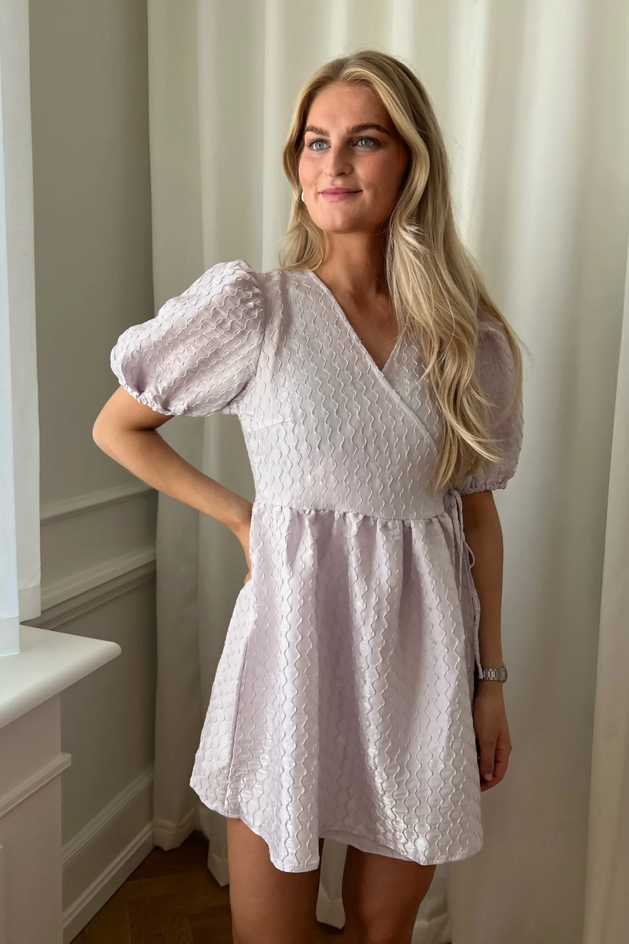VILooki Wrap Dress - Silver - Image 4