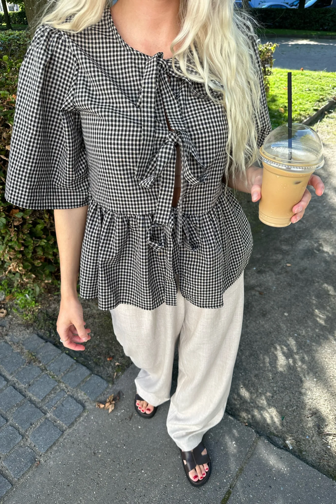LulaIC Top - Beige/Black Checks - Image 9