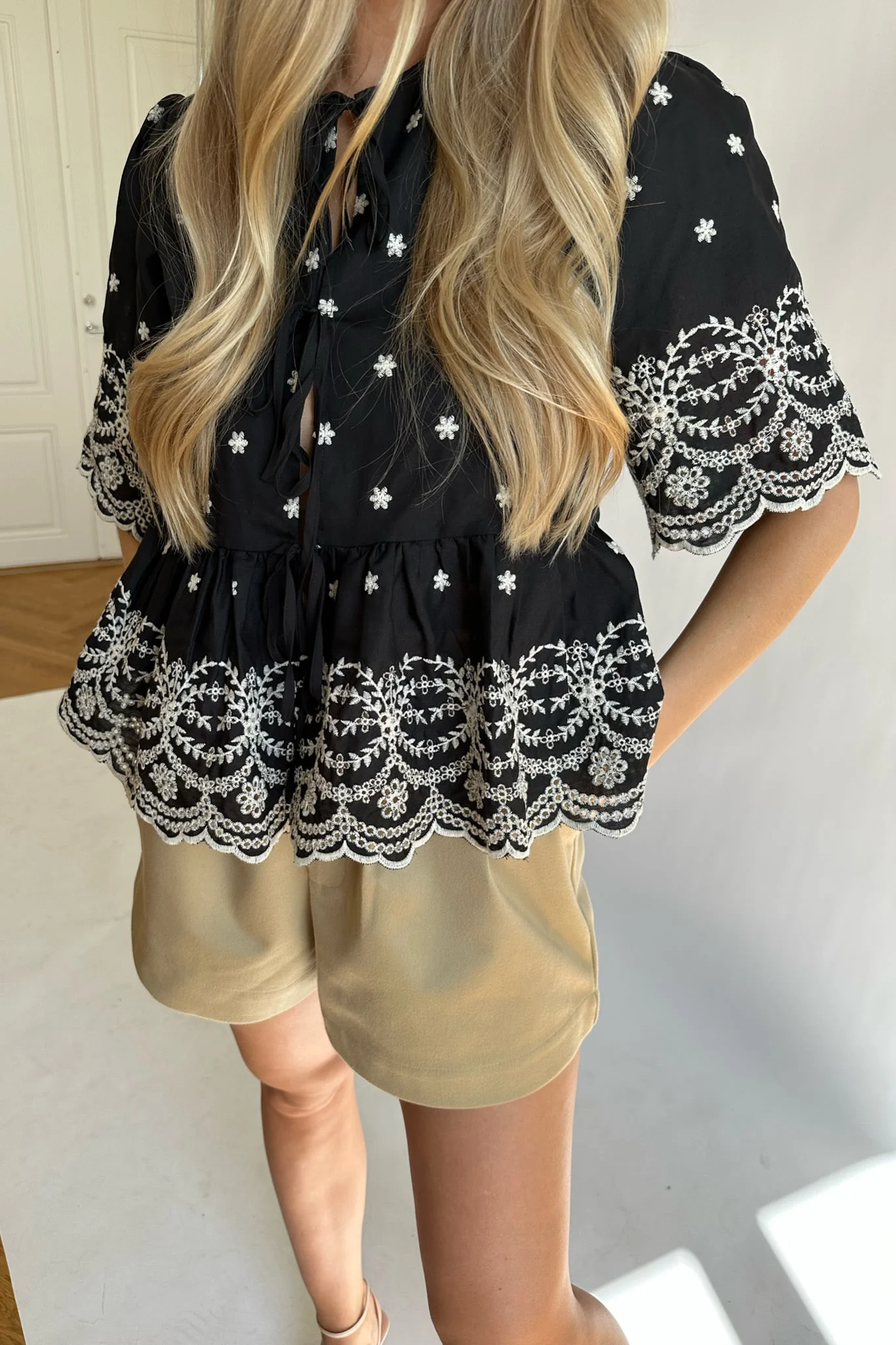 LulaIC Top - Black White Embroidery - Image 5